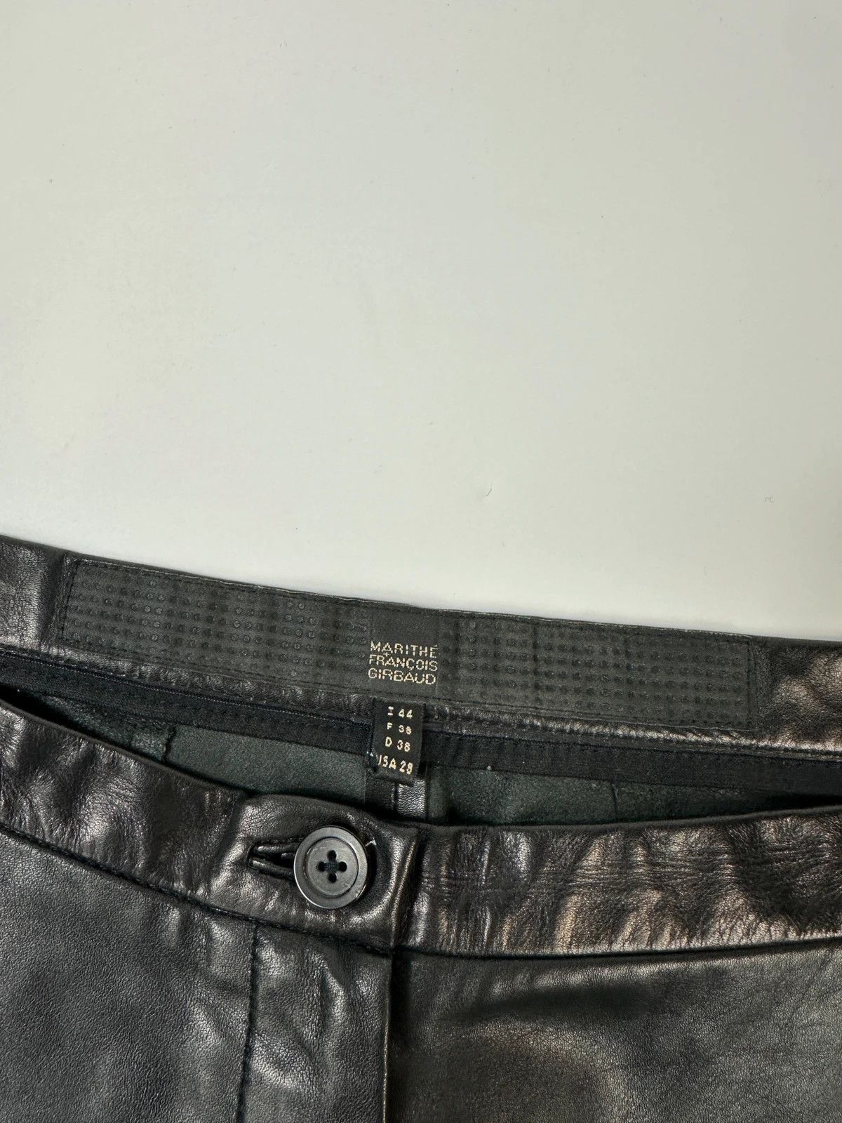 Marithe + Francois Girbaud Marithé + François Girbaud Black Soft Leather Flared Pants Size 27" / US 4 / IT 40 - 7 Thumbnail