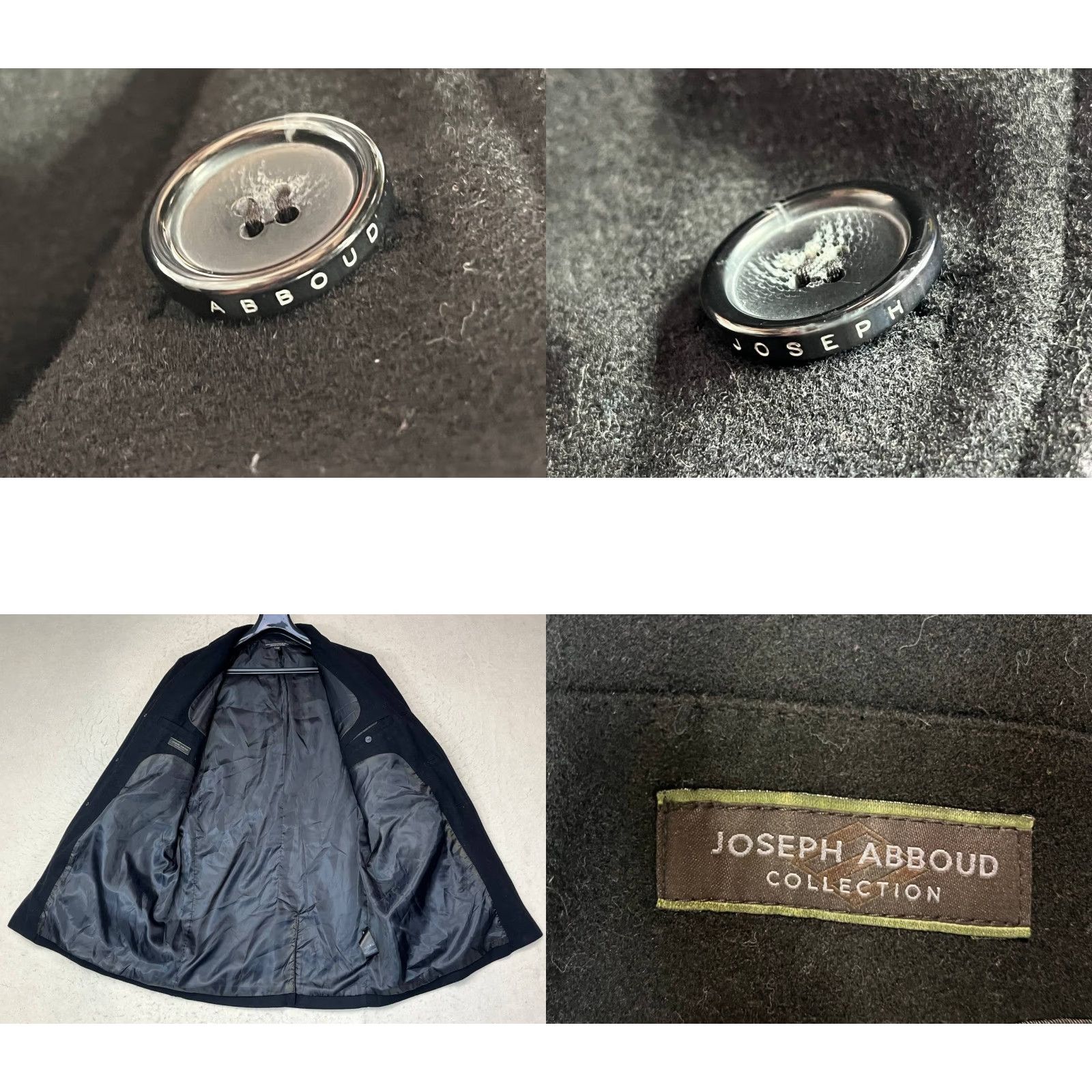 Joseph Abboud Joseph Abboud Wool Blend Coat Black Button Up Men's Size L Long Overcoat Classic Fit Wool Insulated Lined Pockets Buttoned Black Mens Size Large Size US L / EU 52-54 / 3 - 8 Thumbnail