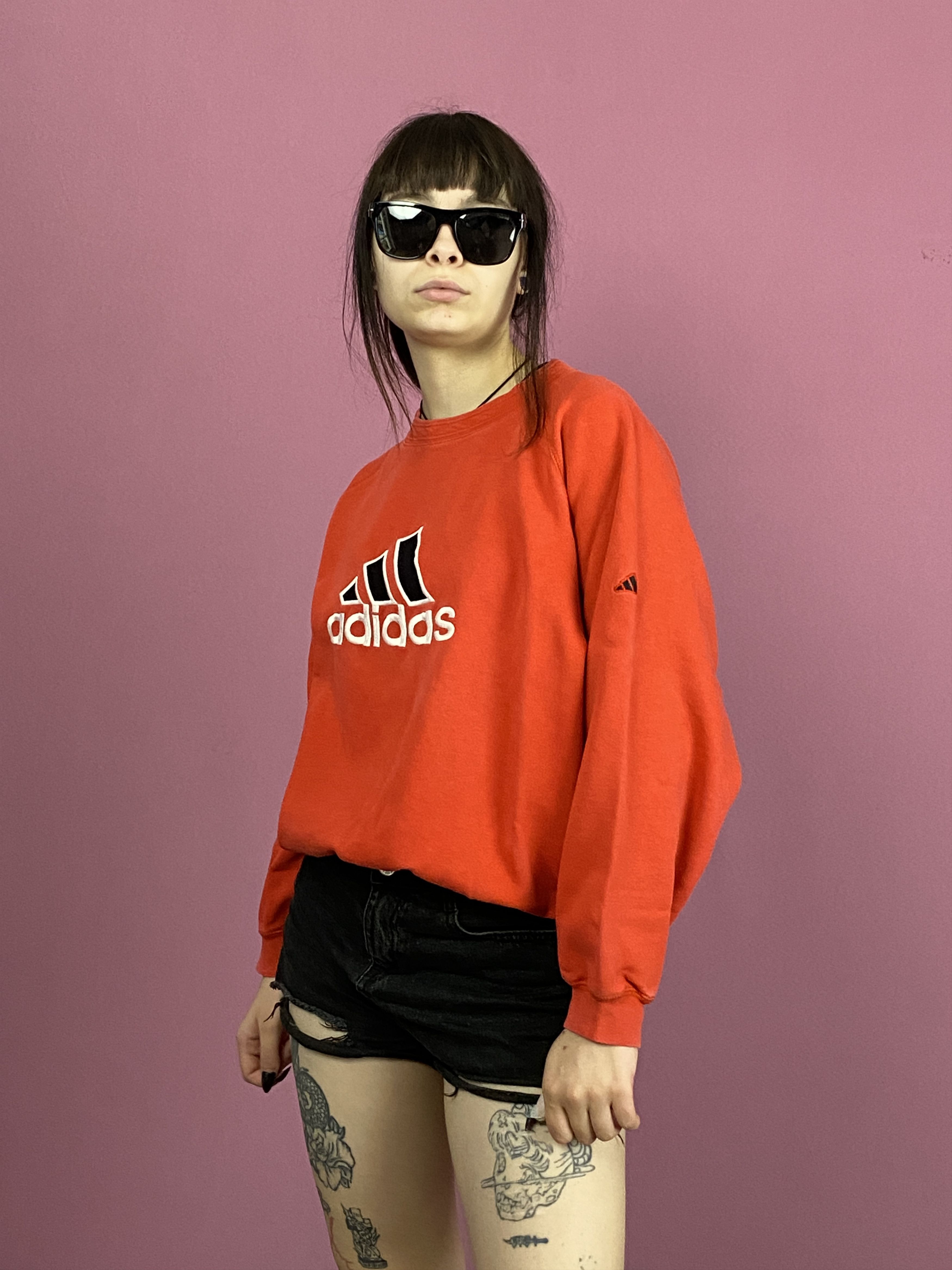 Adidas × Vintage 90s Adidas Vintage Women's Sweatshirt - S Size S / US 4 / IT 40 - 2 Thumbnail
