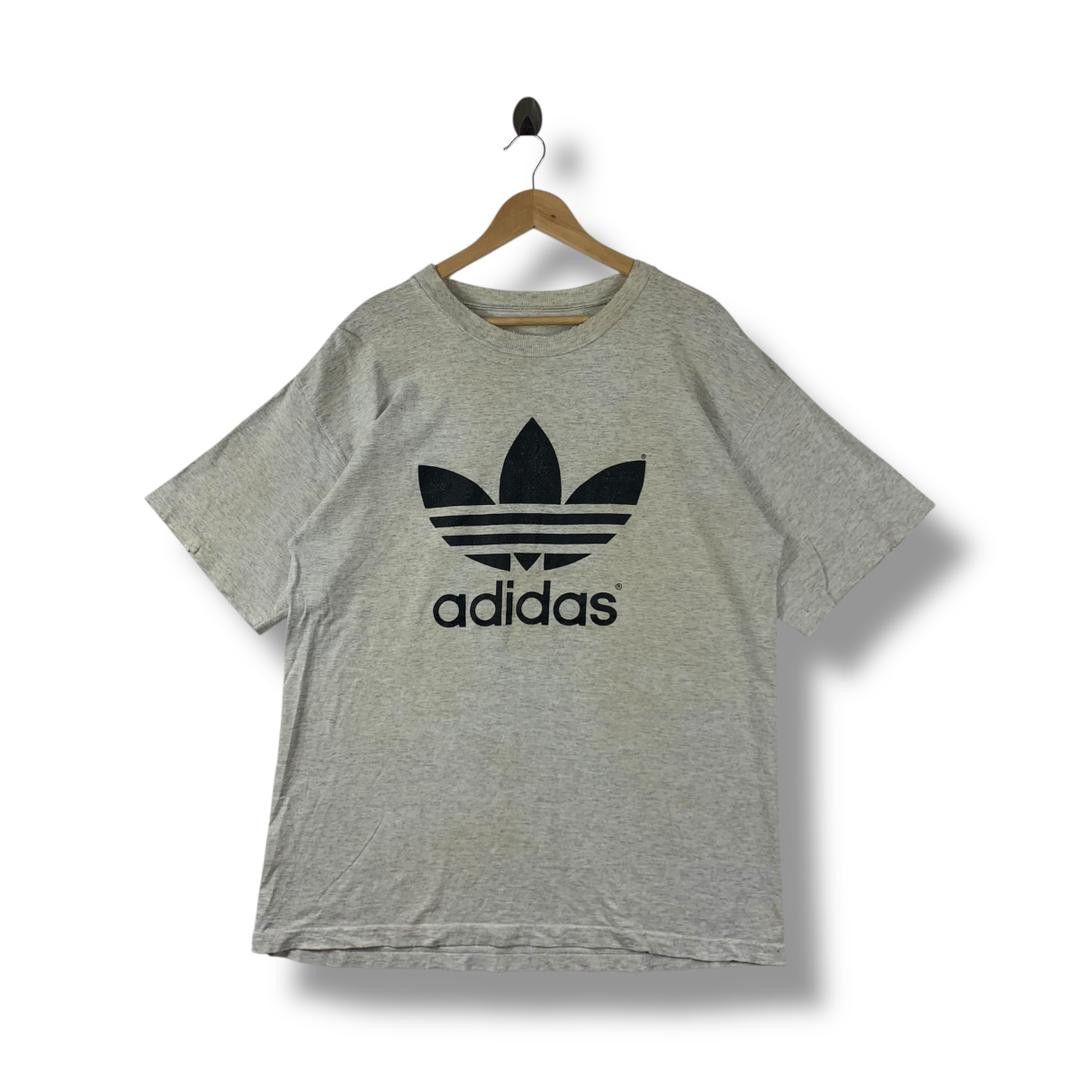 Adidas Vintage 90s ADIDAS mirror print grey tee shirt Size US L / EU 52-54 / 3 - 1 Thumbnail