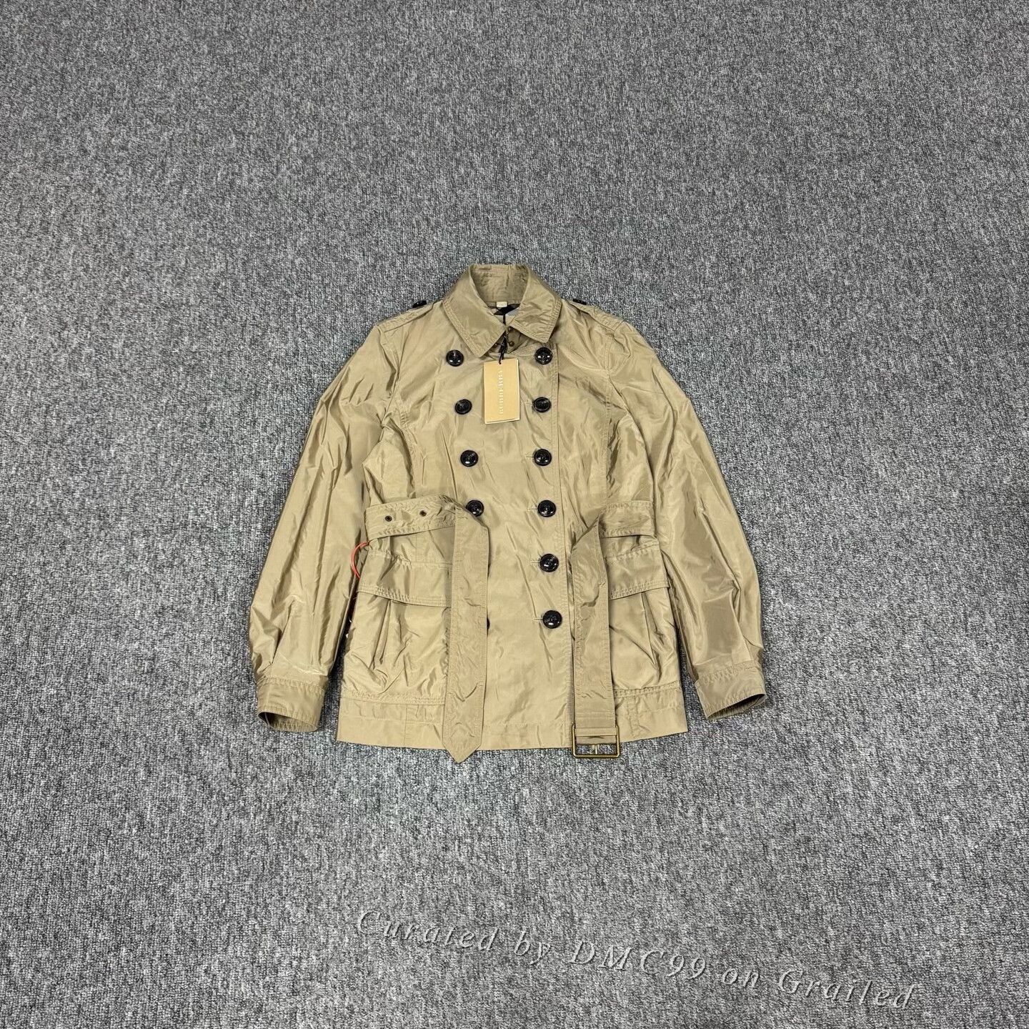 Burberry Burberry Double-Breasted Belted Short Trench Coat Size XXS / US 00 / IT 34 - 1 Thumbnail