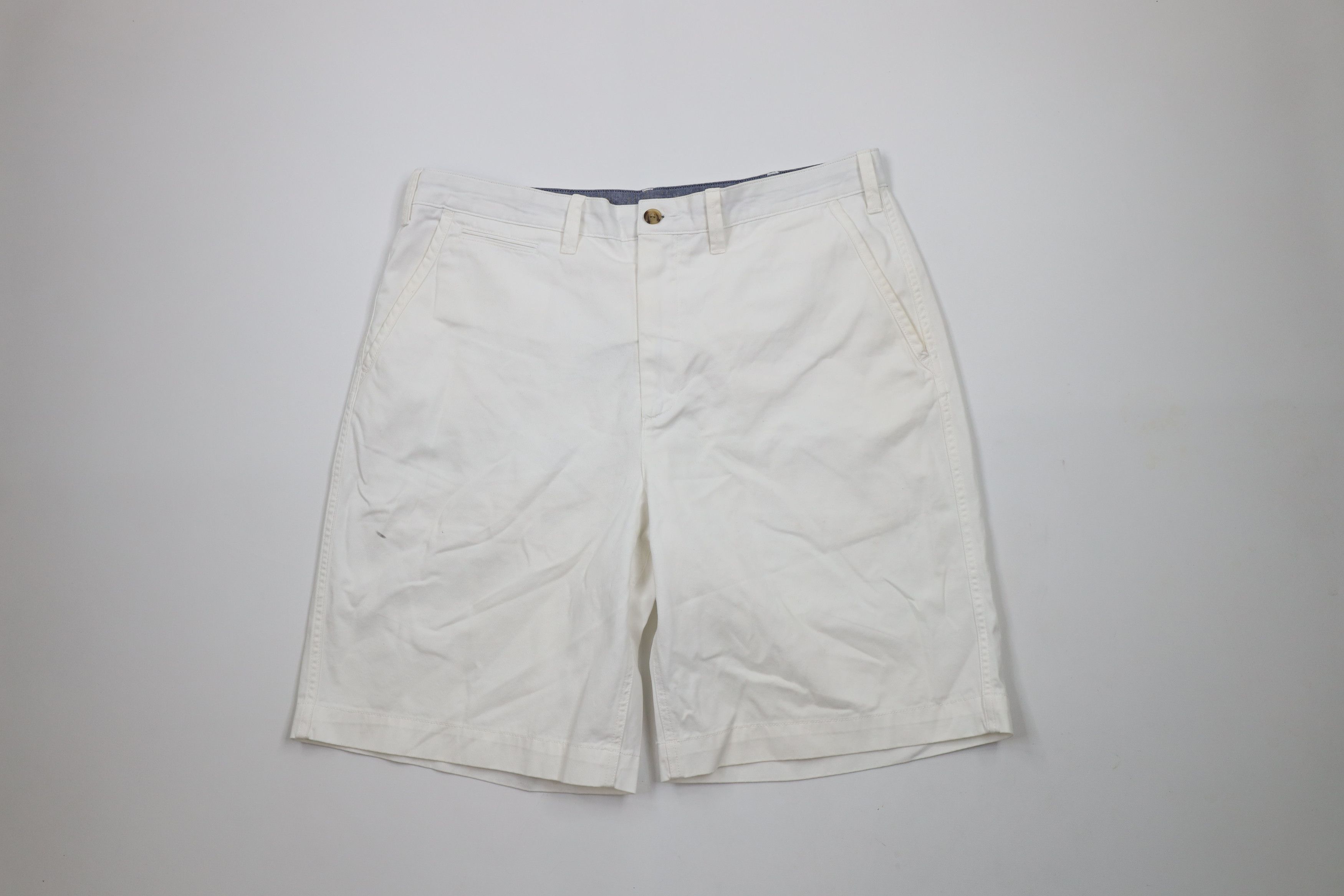 Ralph Lauren × Vintage Vintage Ralph Lauren Relaxed Fit Chino Shorts White Cotton Size US 36 / EU 52 - 1 Thumbnail