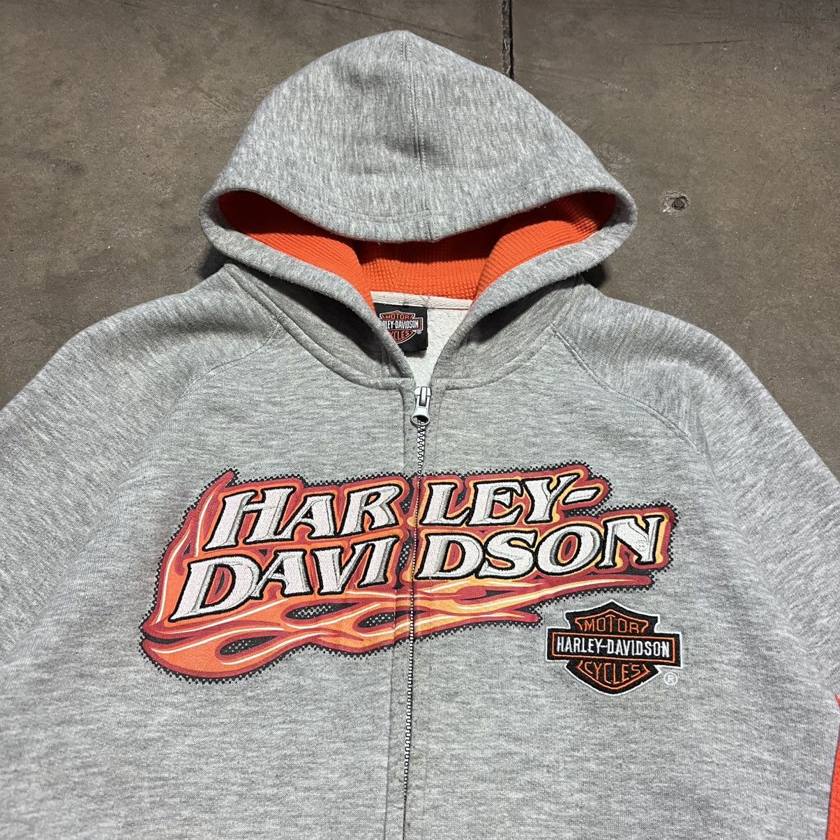 Harley Davidson Vintage Harley Davidson Flame Sleeve Zip Up Hoodie Y2K Biker Size US S / EU 44-46 / 1 - 5 Thumbnail