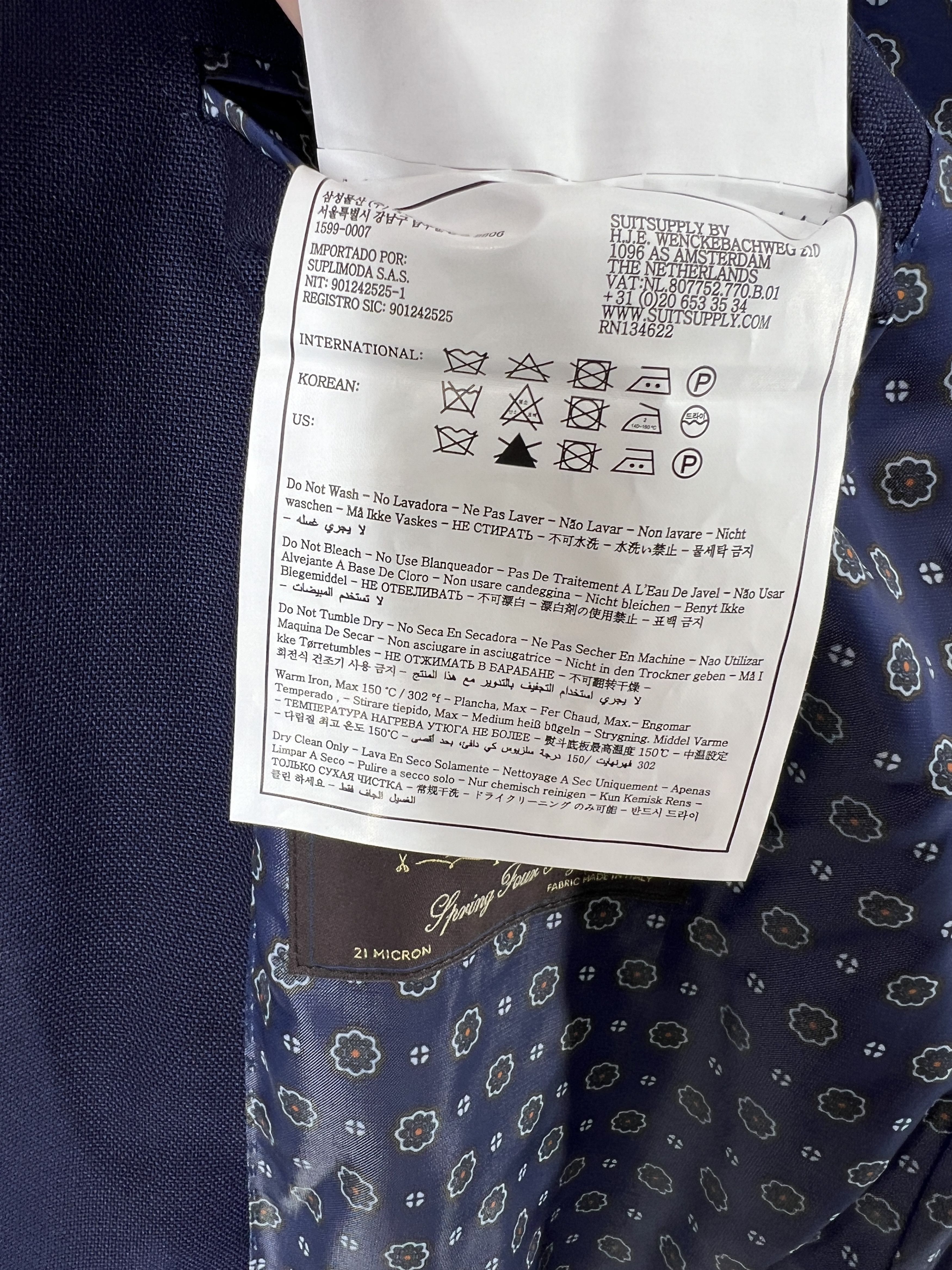 Suitsupply La Spalla Wool Blazer Size S (EU:48; UK:38; US:38R) Size 38R - 10 Thumbnail