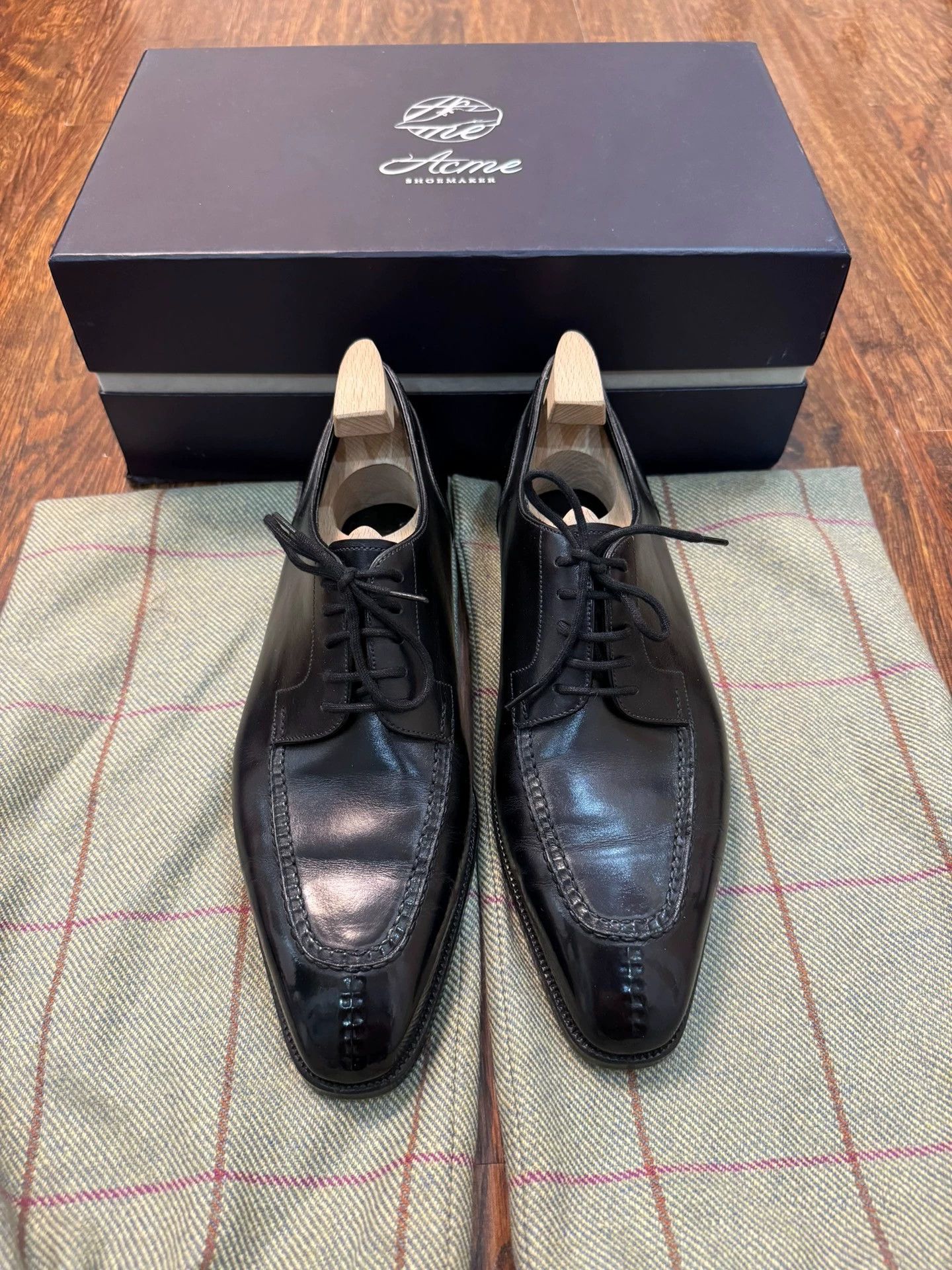 Other ACME Derby UK6.5 (39.5-40) Black & Grey Split-toe 5 Eyelets Size US 6.5 / EU 39-40 - 1 Thumbnail