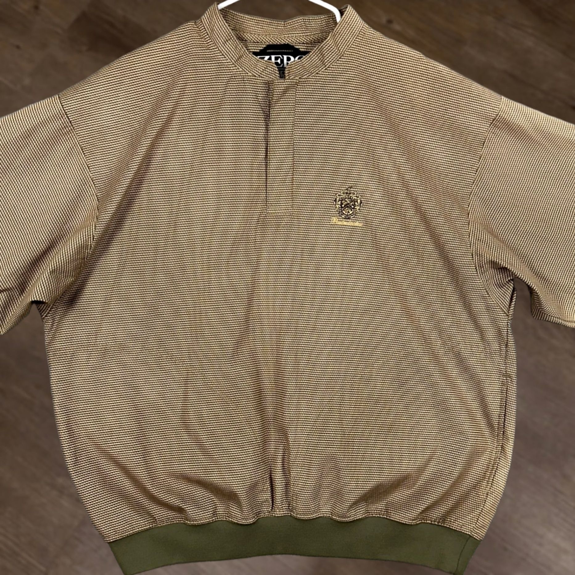 Vintage Zero Restriction Golf Jacket Pullover Men XL Tan Bedminster Snap Button Trunks Size US XL / EU 56 / 4 - 1 Thumbnail
