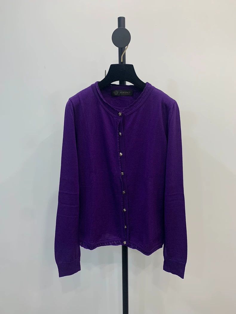 Versace Purple Knit Cardigan Set- dmc