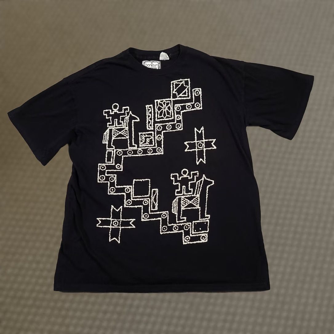 Vintage VINTAGE Bonjour International T Shirt Black Short Sleeve Size XL Mens Size US XL / EU 56 / 4 - 1 Thumbnail