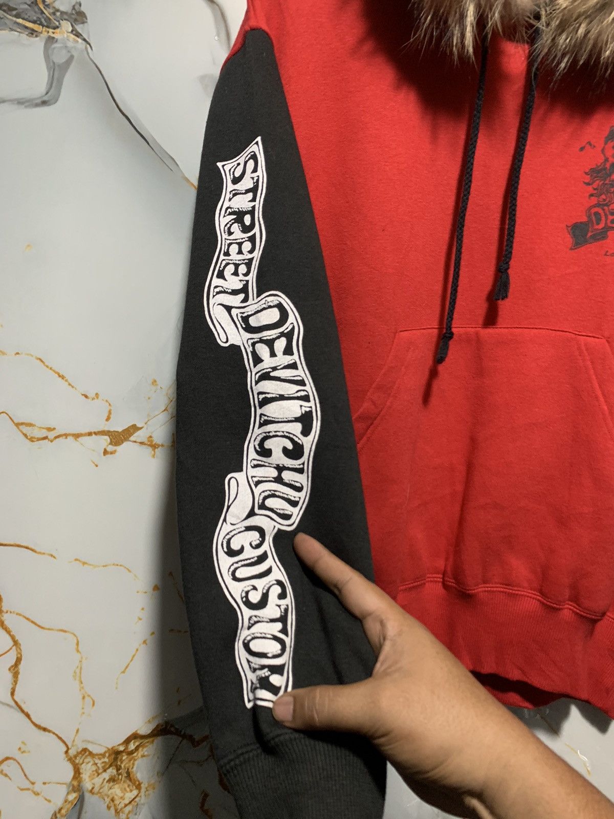 If Six Was Nine Devitchu Los Angeles rock punk skull pullover fur hoodie Size US M / EU 48-50 / 2 - 4 Thumbnail