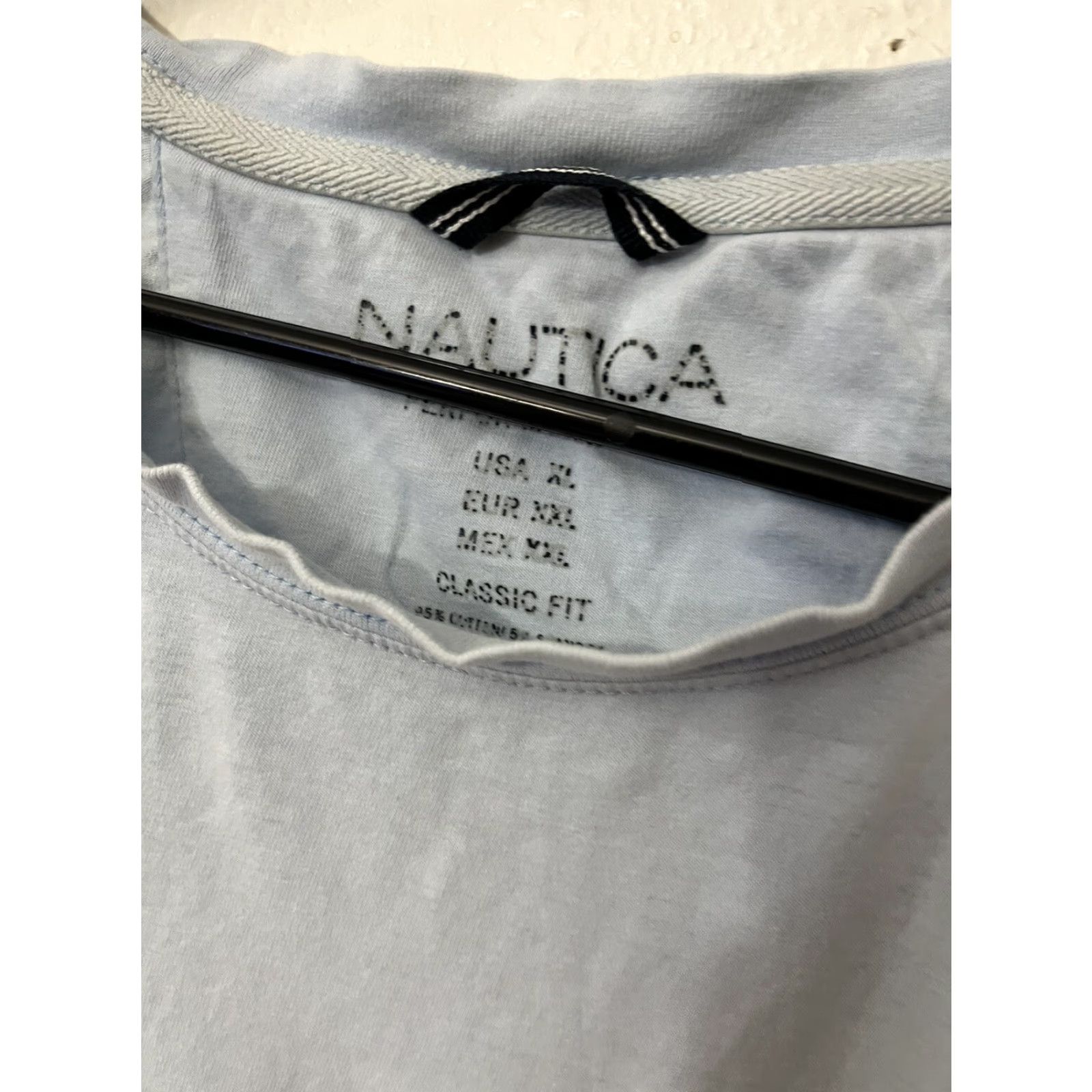 Nautica Nautica Performance Shirt Mens XL Blue Solid Crew Neck Short Sleeve Breathable Size US XL / EU 56 / 4 - 4 Thumbnail