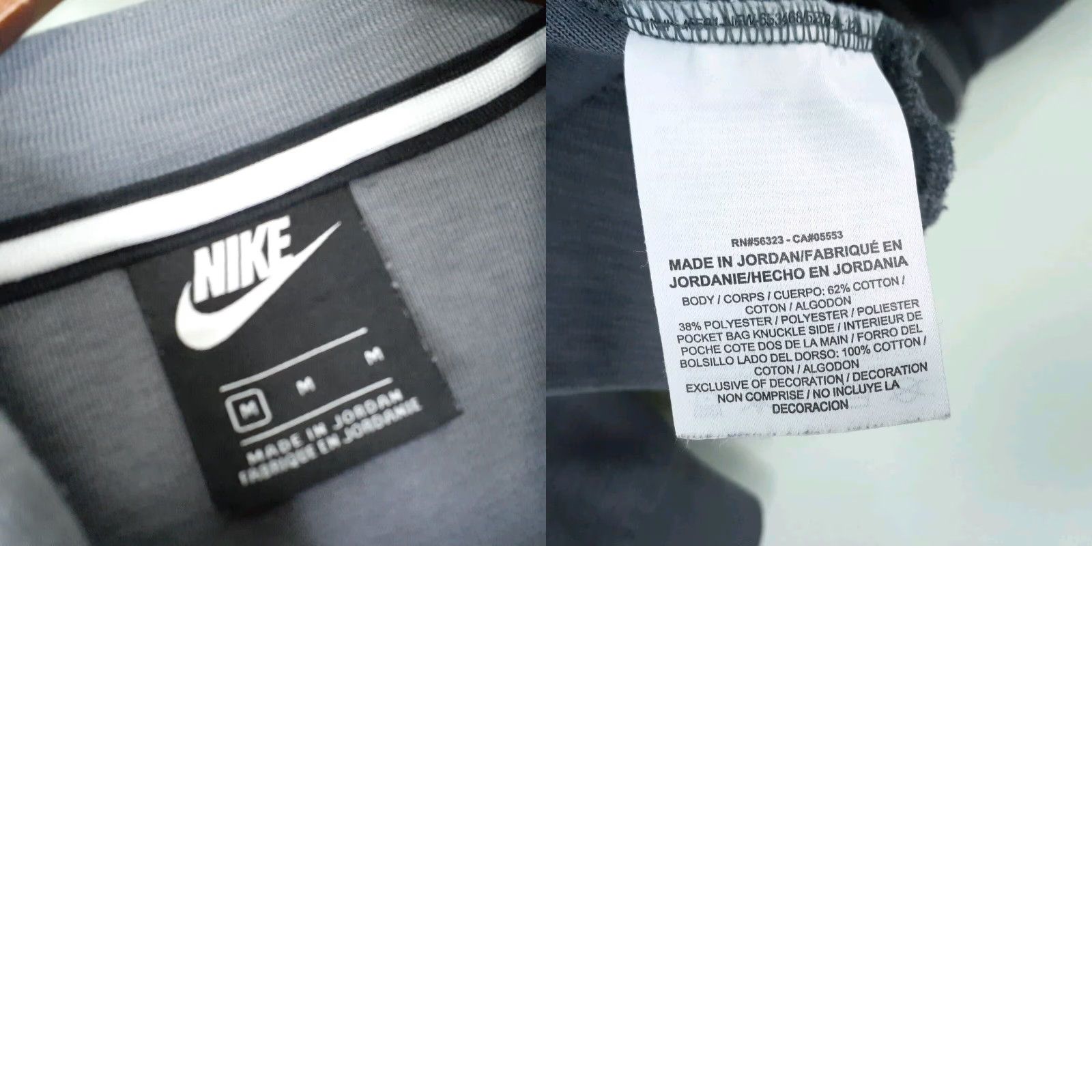 Nike Nike Full Zip Hoodie M Gray Unisex Adults Long Sleeve Sweatshirt Regular Fit Size US M / EU 48-50 / 2 - 8 Thumbnail