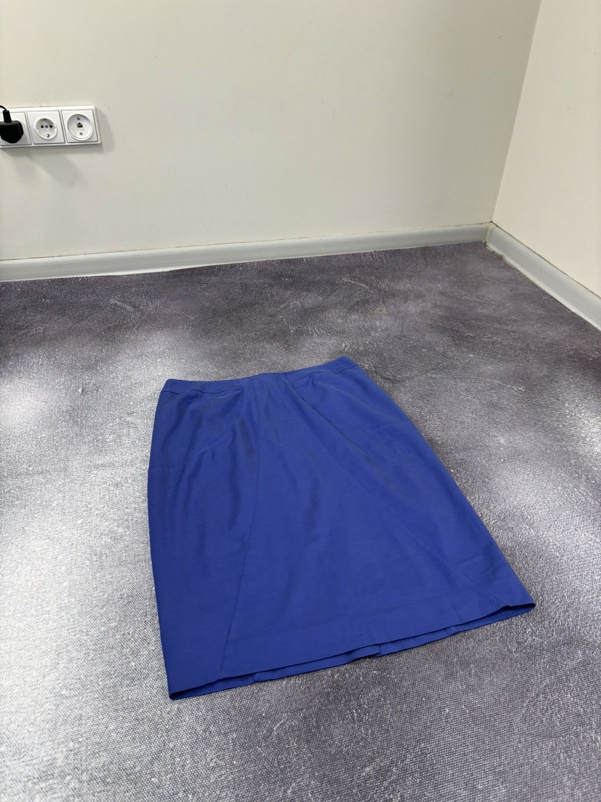 Versace Jeans Couture Versace Jeans Couture Blue Cotton/Viscose Luxury Midi Skirt Size 30" / US 8 / IT 44 - 3 Thumbnail