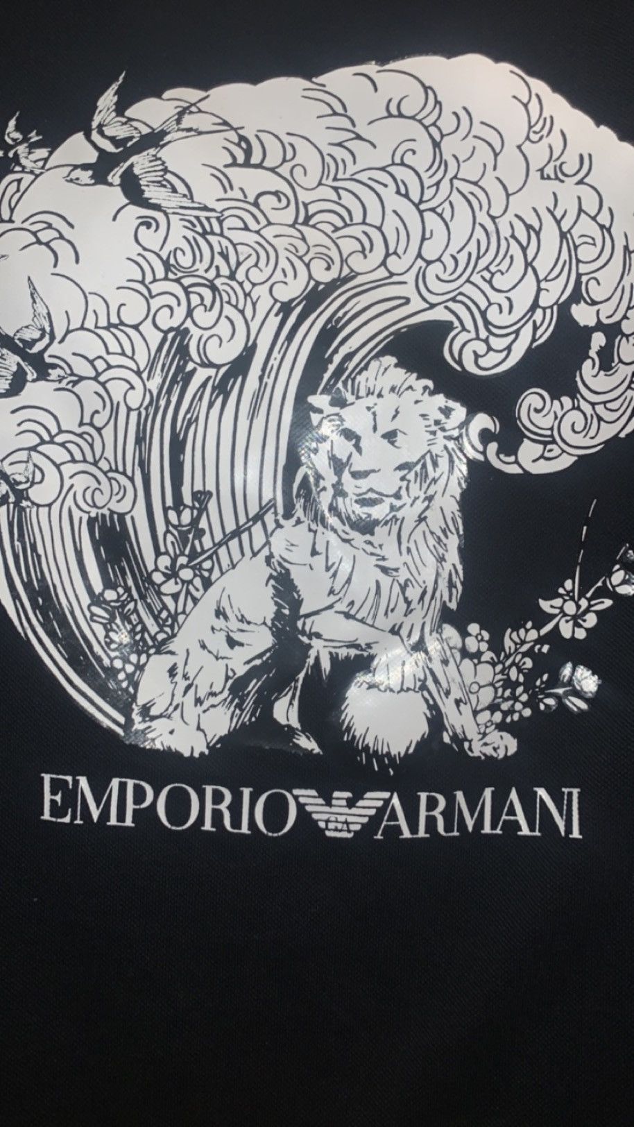 image of Emporio Armani Polo Tee in Black, Men's (Size Small)