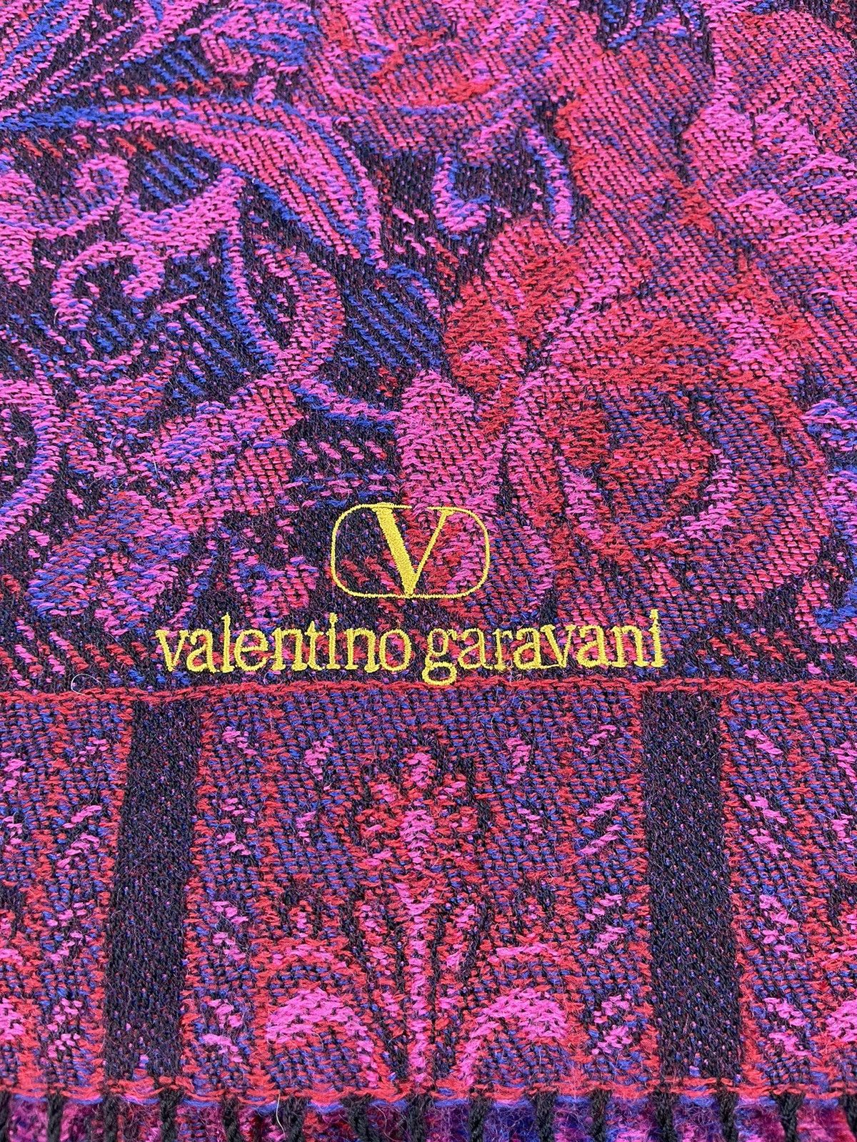 Gianni Valentino Valentino Garavani Checked Floral Frayed Edge Shawl Jacket Size M / US 6-8 / IT 42-44 - 7 Thumbnail