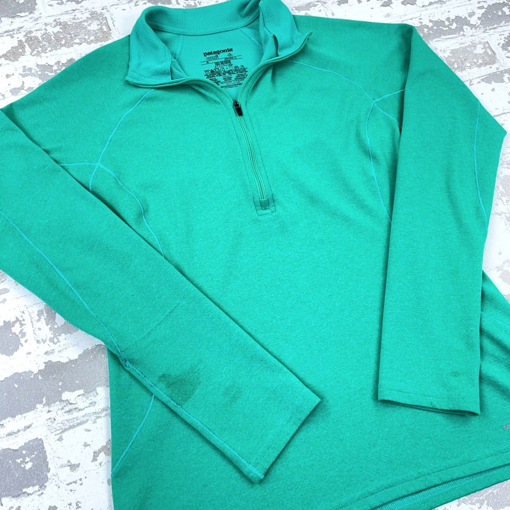 Patagonia Patagonia Sweater Women Medium Green Pullover Quarter Zip Midweight Size M / US 6-8 / IT 42-44 - 6 Thumbnail