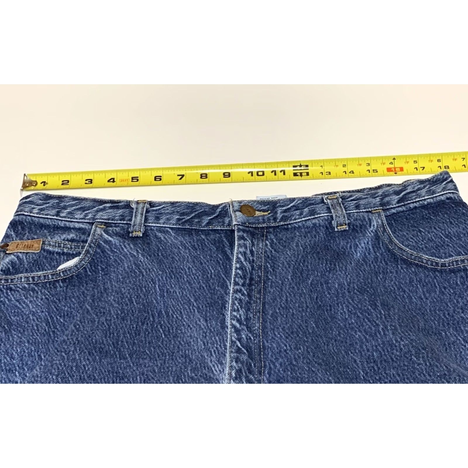 Vintage Gitano Womens High Waist Tapered Mom Jeans 22W 36x27 Medium Wash Denim Blue 27in Inseam Jeans Womens Mens? Size 25" / US 0 / IT 36 - 3 Thumbnail