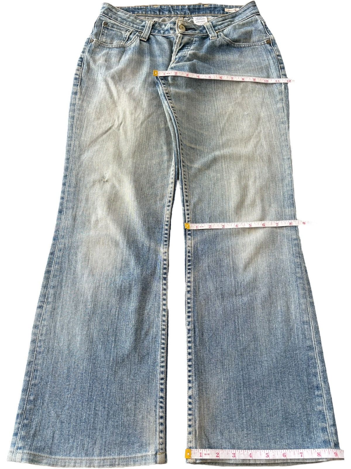 Levi's Vintage 90s Levis Mud Wash Distressed Flare Jeans Size 30" / US 8 / IT 44 - 8 Thumbnail