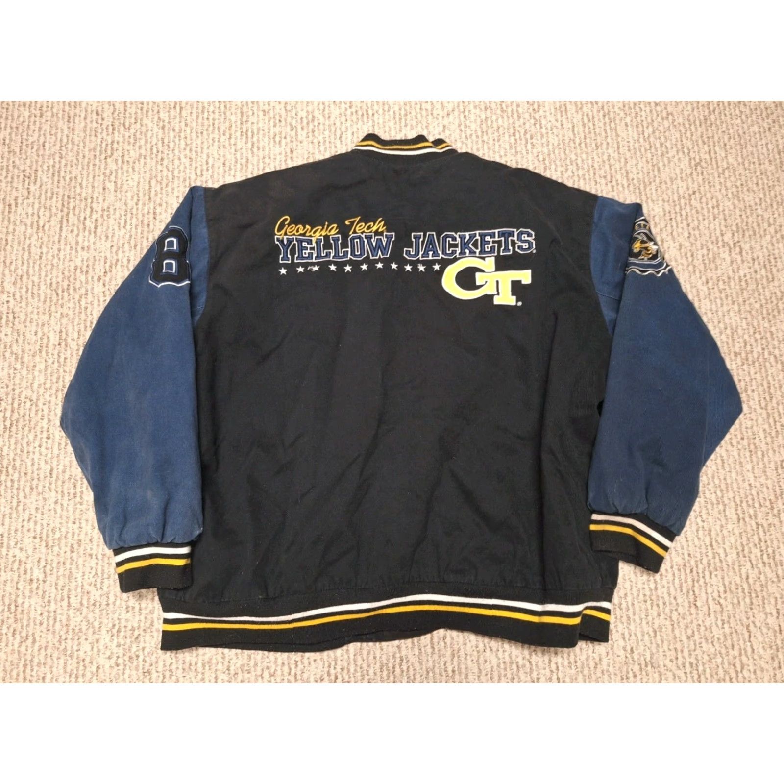 NCAA NCAA Georgia Tech Yellow Jackets Bomber Jacket 5XL Mens Multicolor Varsity 80s Read Size US XXL / EU 58 / 5 - 5 Thumbnail