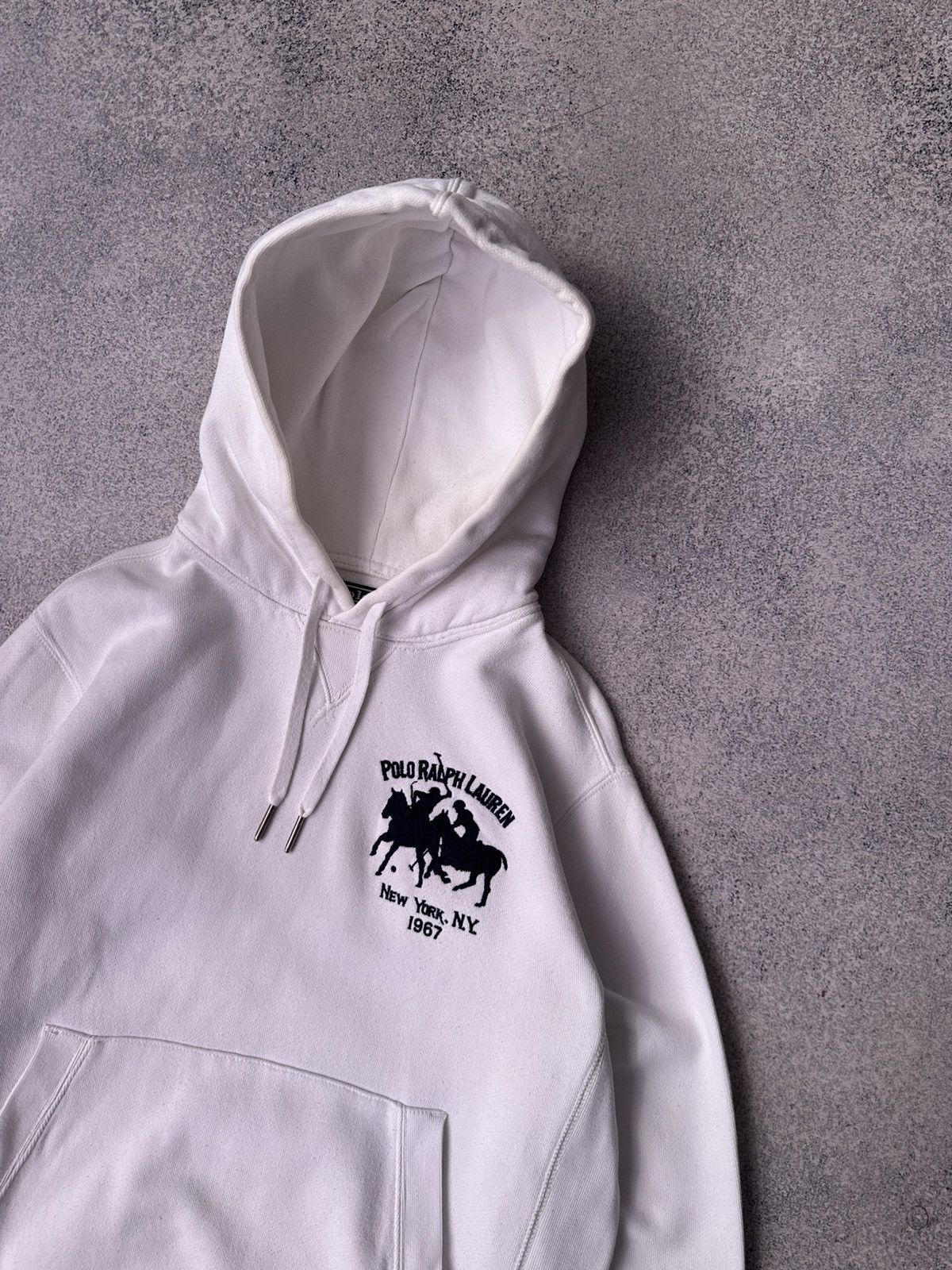 Polo Ralph Lauren × Vintage Vintage Polo Ralph Lauren New York Club White Hoodie Size US S / EU 44-46 / 1 - 5 Thumbnail