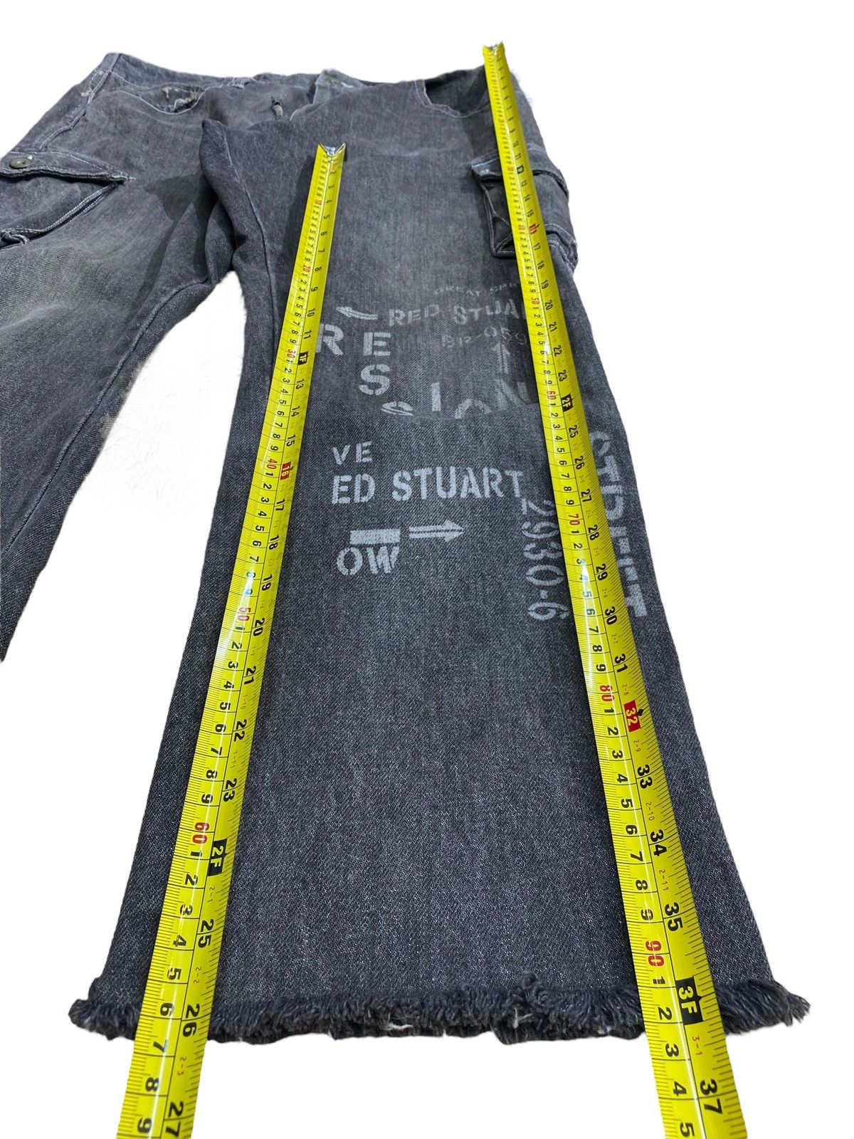 Japanese Brand Japanese Brand Cargo Style Painted Jeans Size US 35 - 11 Thumbnail