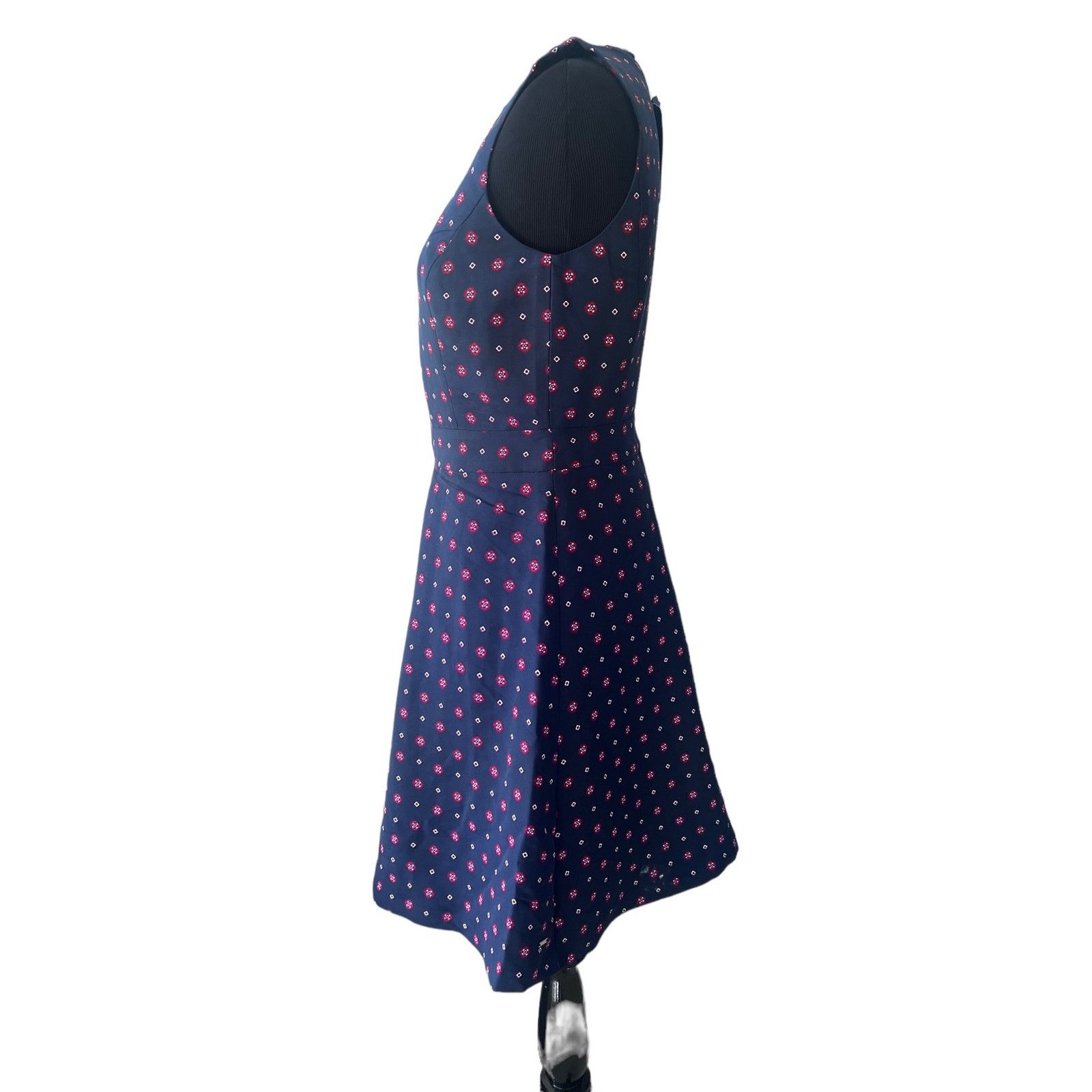 Tommy Hilfiger Tommy Hilfiger A-line Dress Navy Gold Front Zipper Size 0 Size XS / US 0-2 / IT 36-38 - 2 Thumbnail