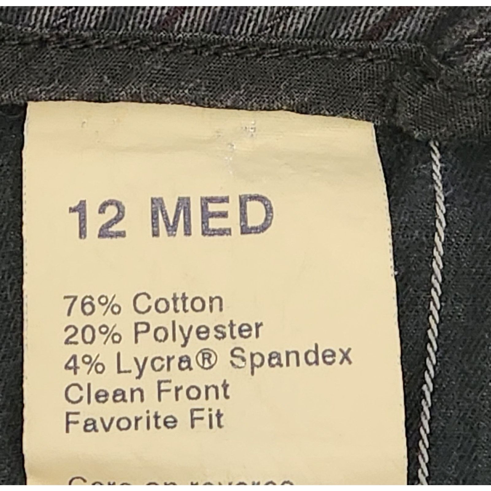 Dockers Dockers Women Black Charcoal Pinstripe Favorite Fit Pants 12 Size 31" - 5 Thumbnail