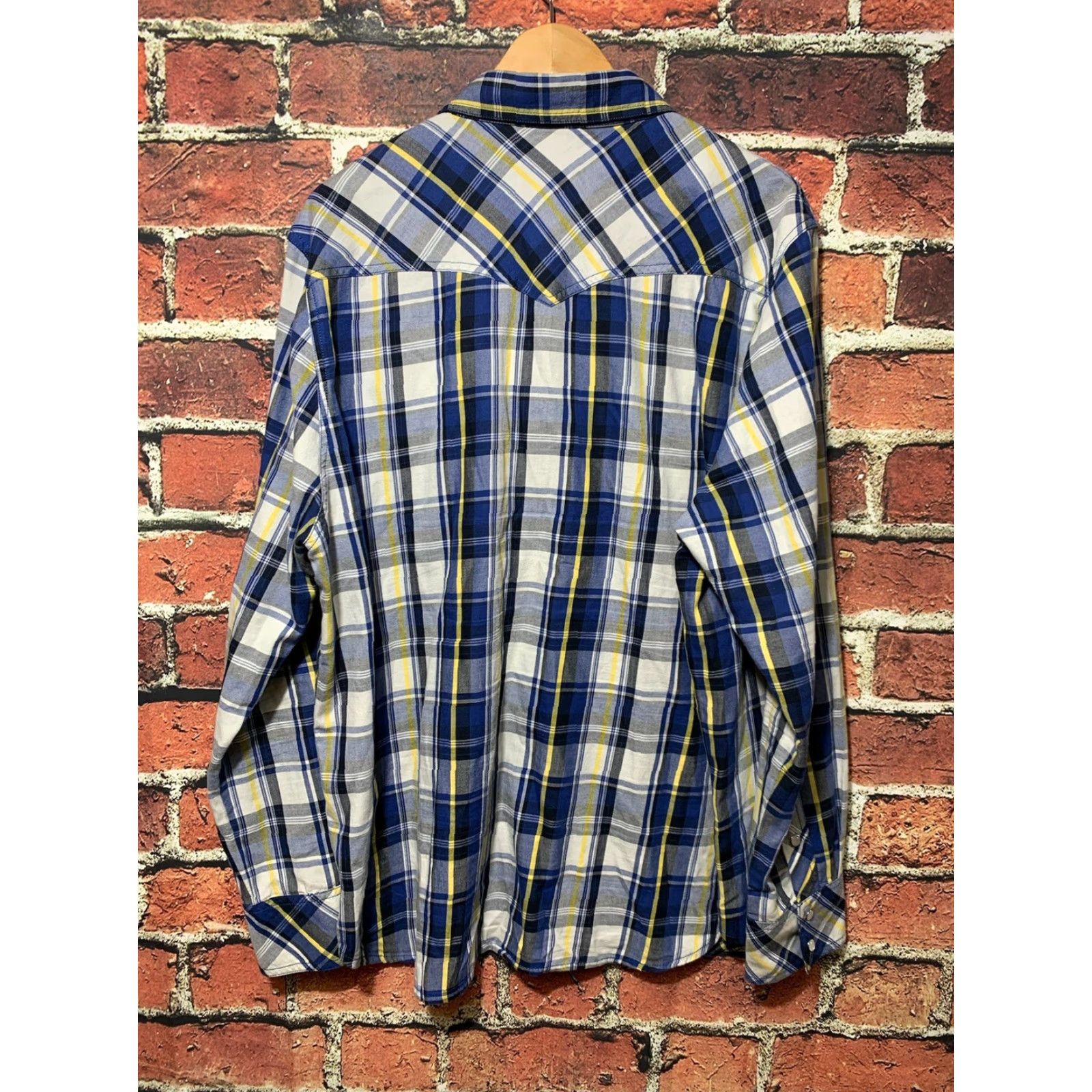 True Religion VINTAGE? No → (Original not vintage) True Religion Shirt Button-Up Plaid Blue Pearl Snap Cotton 2XL Mens Casual Workwear Western Preppy 2010s Size US XXL / EU 58 / 5 - 3 Thumbnail