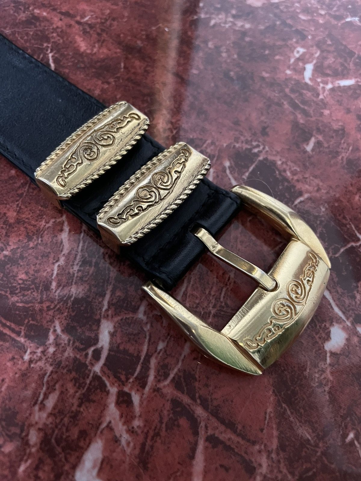 Versace Vintage GIANNI VERSACE C1992 gold boxing belt Size ONE SIZE - 5 Thumbnail