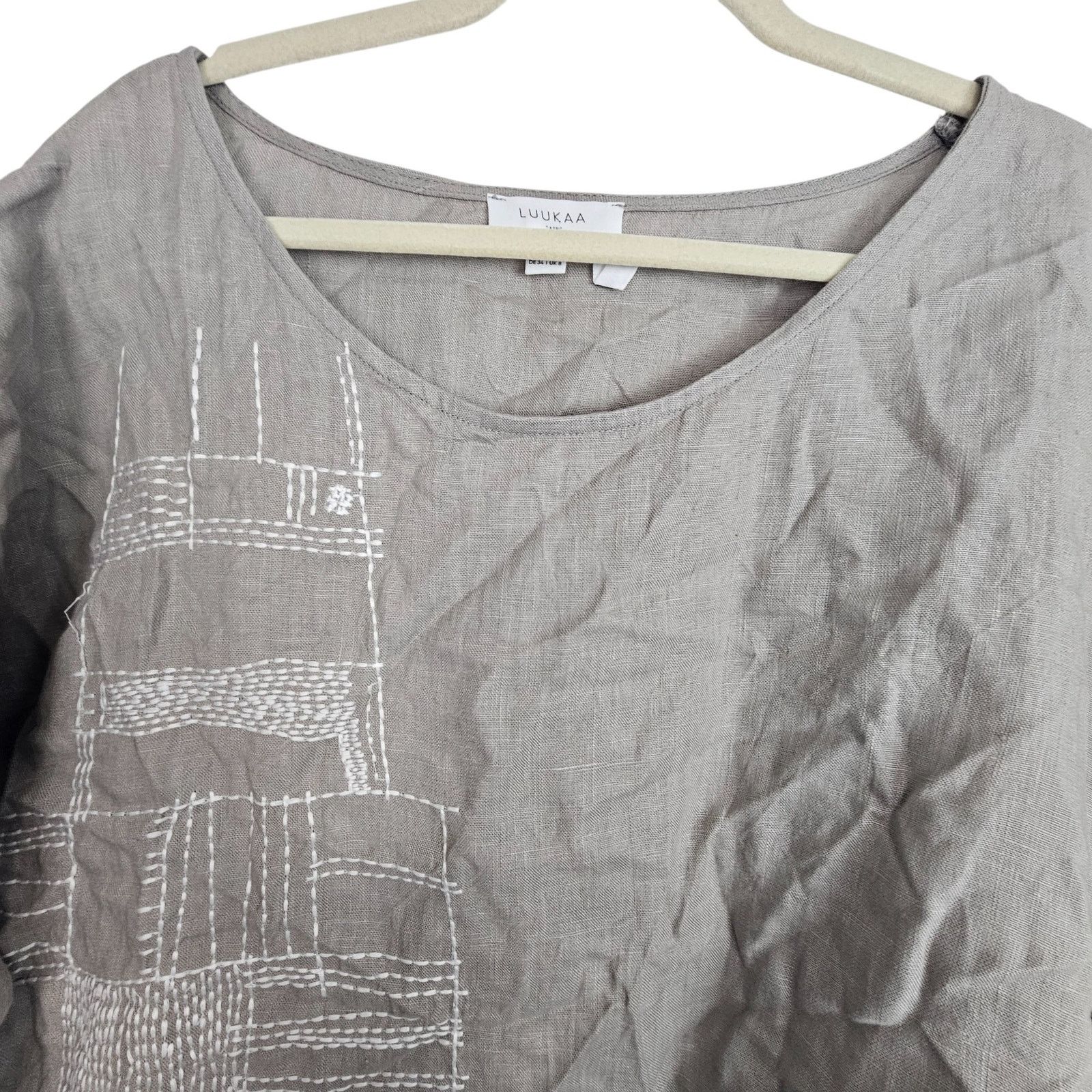 Luar Luukaa Air Womens Linen Tunic Size 4 Lagenlook MInimalist Size S / US 4 / IT 40 - 2 Thumbnail
