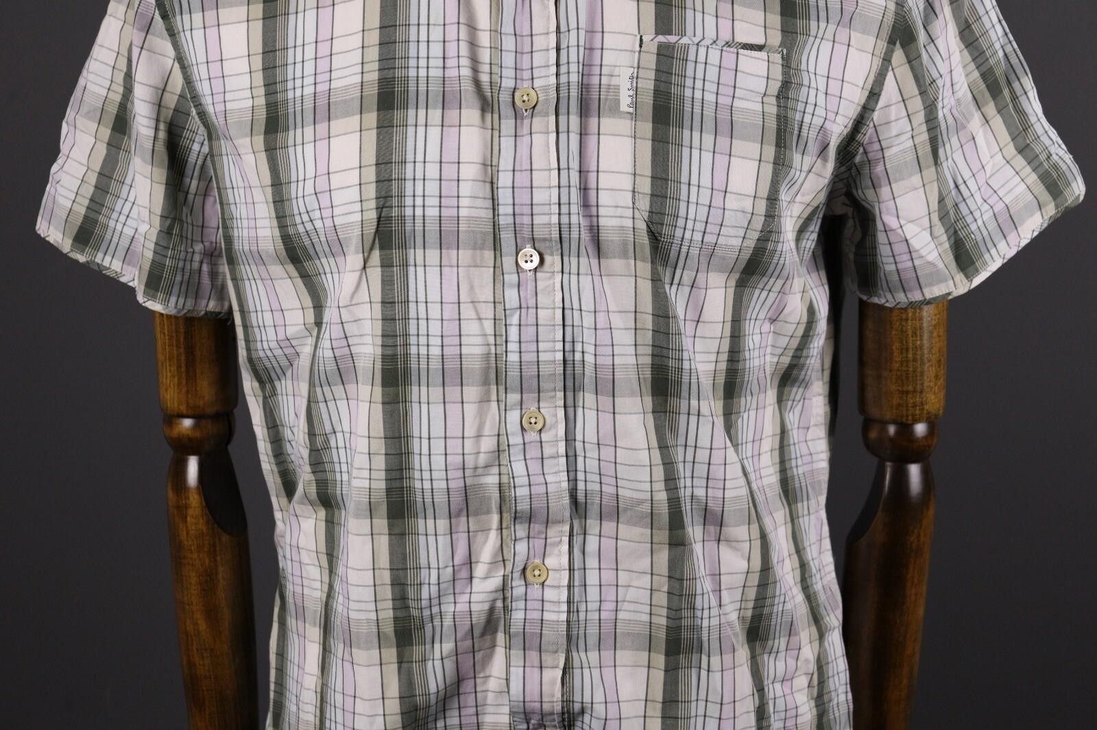 Paul Smith Paul Smith Jeans Check Short Sleeve Button Down Shirt Size L Size US L / EU 52-54 / 3 - 3 Thumbnail
