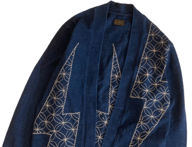 Kapital Kountry IDG High-density jersey Thunder Sashiko Cardigan Size US M / EU 48-50 / 2 - 2 Thumbnail