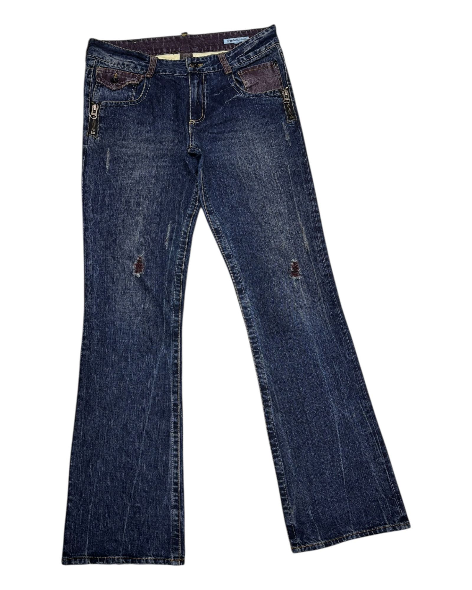 semanticdesign PREMIUM VINTAGE by SEMANTIC DESIGN FLARE JEANS BOOTCUT DENIM Size US 33 - 7 Thumbnail