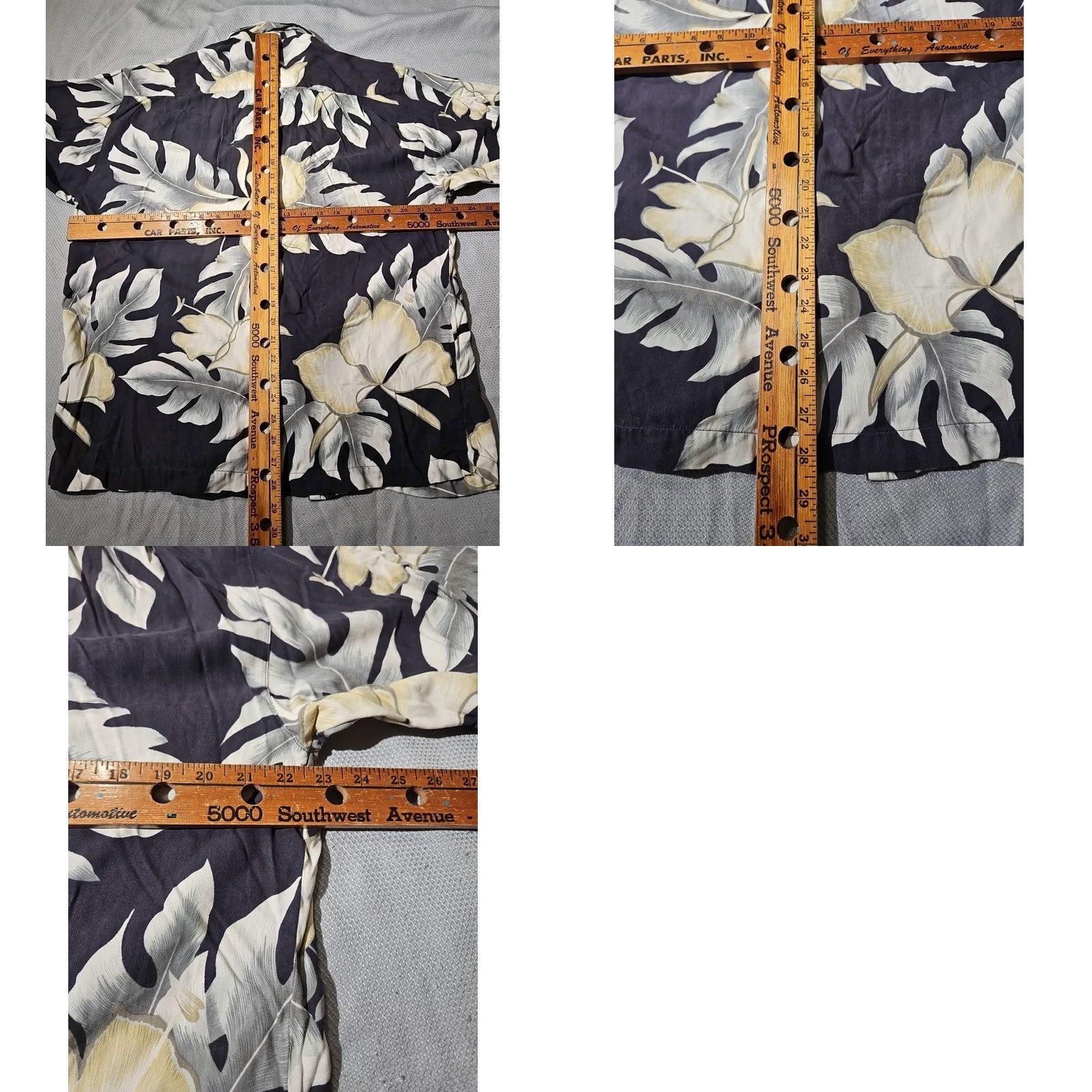 Tommy Bahama Tommy Bahama Shirt Men M Black Beige Floral Palm Hawaiian Camp 100% Silk Shirt Beach Hawaiian Aloha Vacation Resort Mens Silk Shirt Size US M / EU 48-50 / 2 - 9 Thumbnail