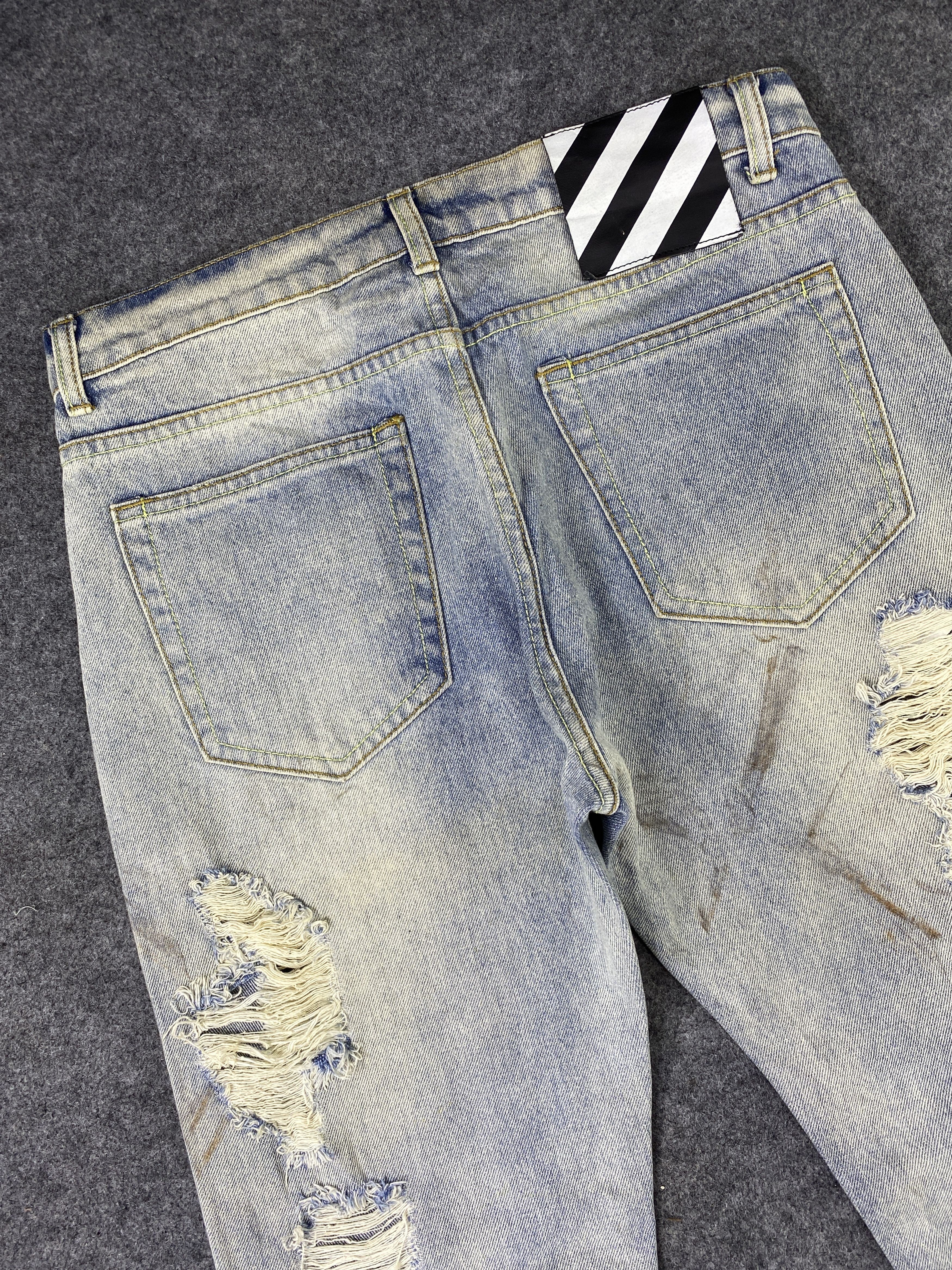 Japanese Brand Japanese Brand Distressed Faded Blue Jeans - J1075 Size US 33 - 6 Thumbnail