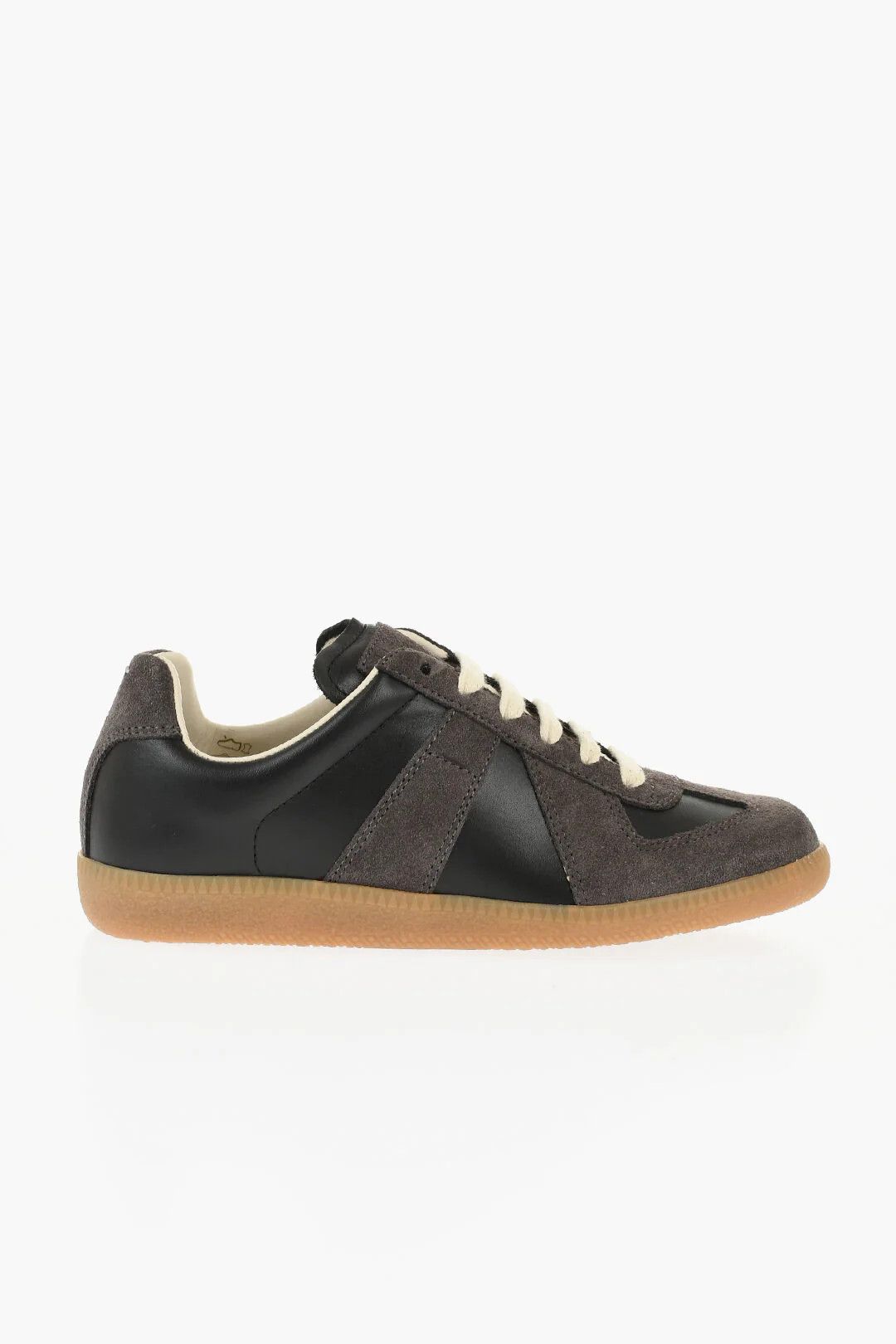 Maison Margiela og1mm0426 Leather Low-Top Sneakers in Brown Size US 5 / IT 35 - 1 Thumbnail