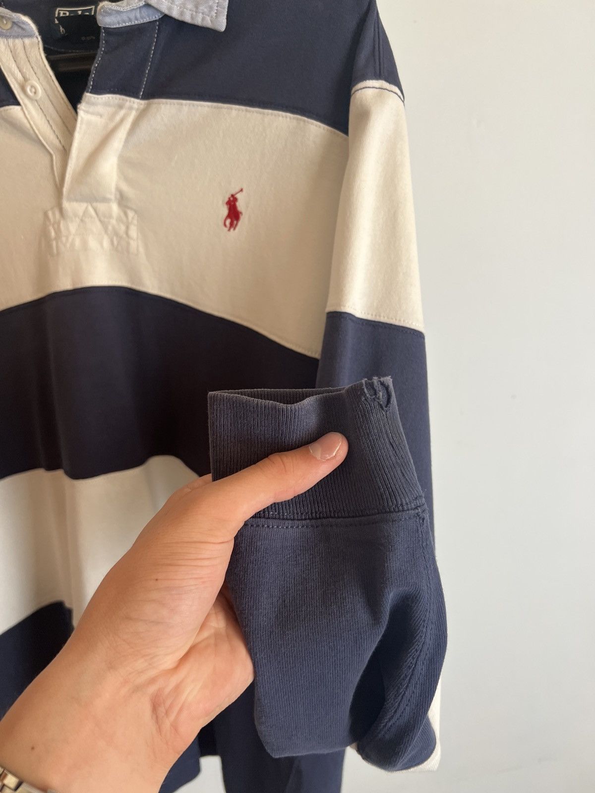 Polo Ralph Lauren Vintage Polo Ralph Lauren Rugby Shirt Red & Blue Striped Size US M / EU 48-50 / 2 - 7 Thumbnail