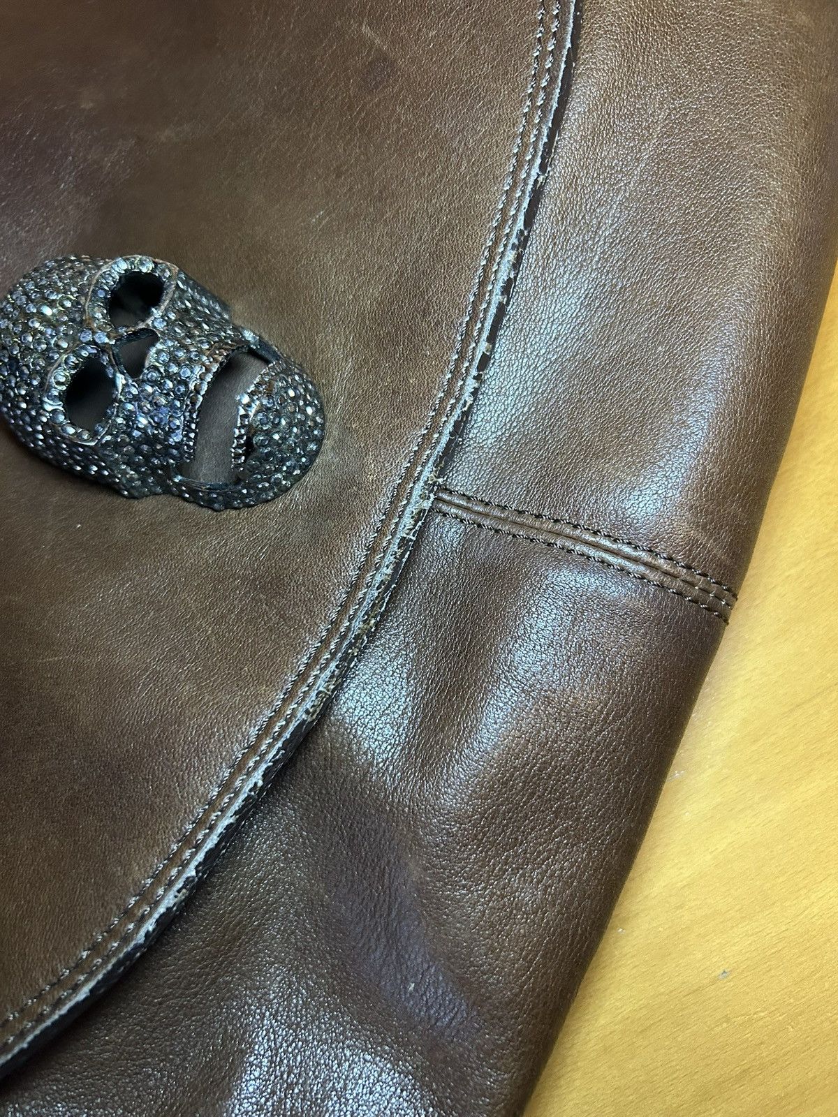 Vintage Thomas Wylde braided leather rhinestone skull crossbody bag Size ONE SIZE - 20 Thumbnail
