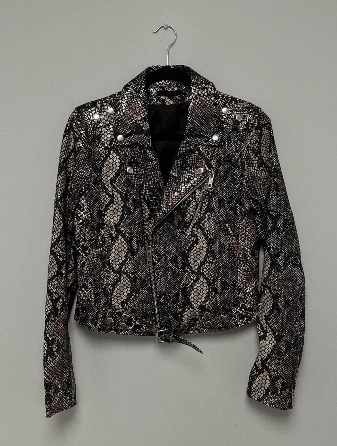 Blk Dnm Snakeskin jacket. Small Size S / US 4 / IT 40 - 8 Thumbnail