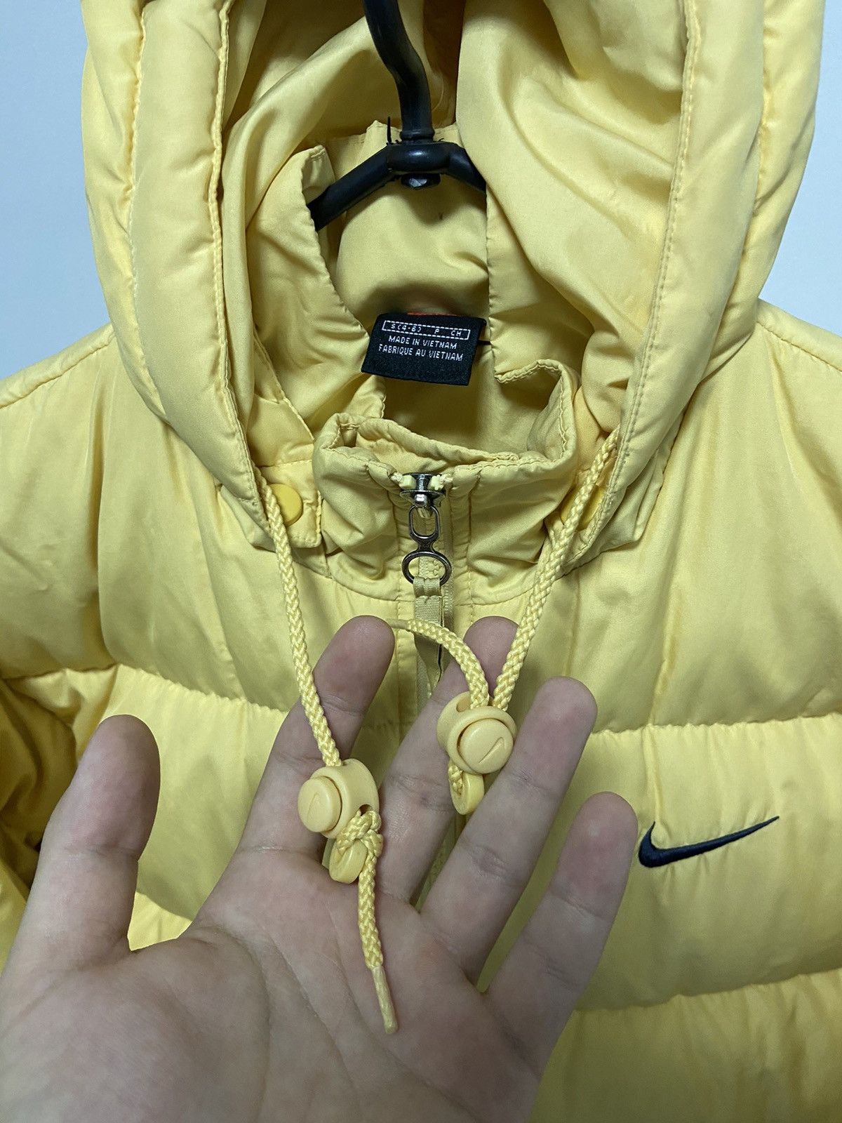 Nike × Vintage Nike Puffer Jacket Big spell out Logo Vintage Swoosh Hooded Size US S / EU 44-46 / 1 - 5 Thumbnail