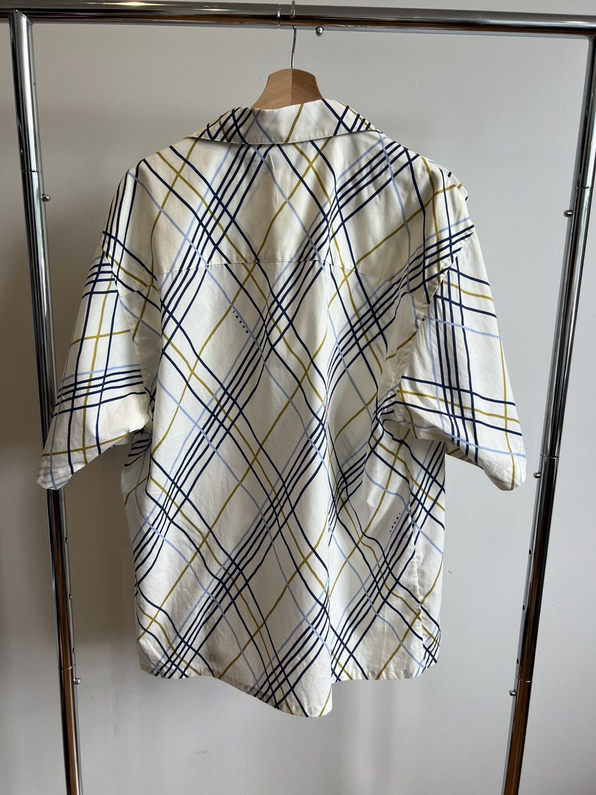 Marni White/Blue Striped Marni Bowling Button up Size US M / EU 48-50 / 2 - 2 Thumbnail