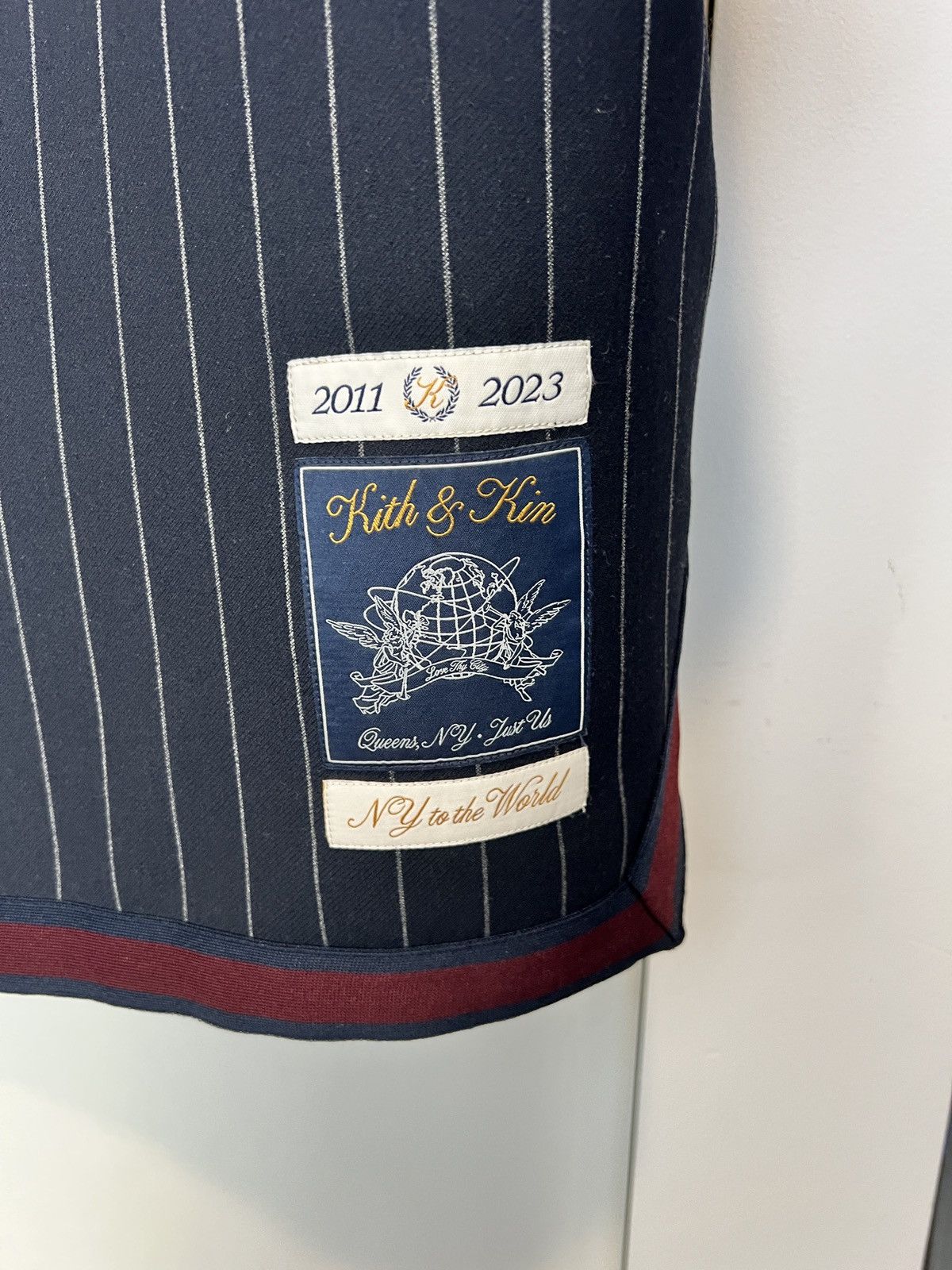 Kith Kith & Kin Pinstripe Baseball Shirt Navy Size US L / EU 52-54 / 3 - 2 Thumbnail