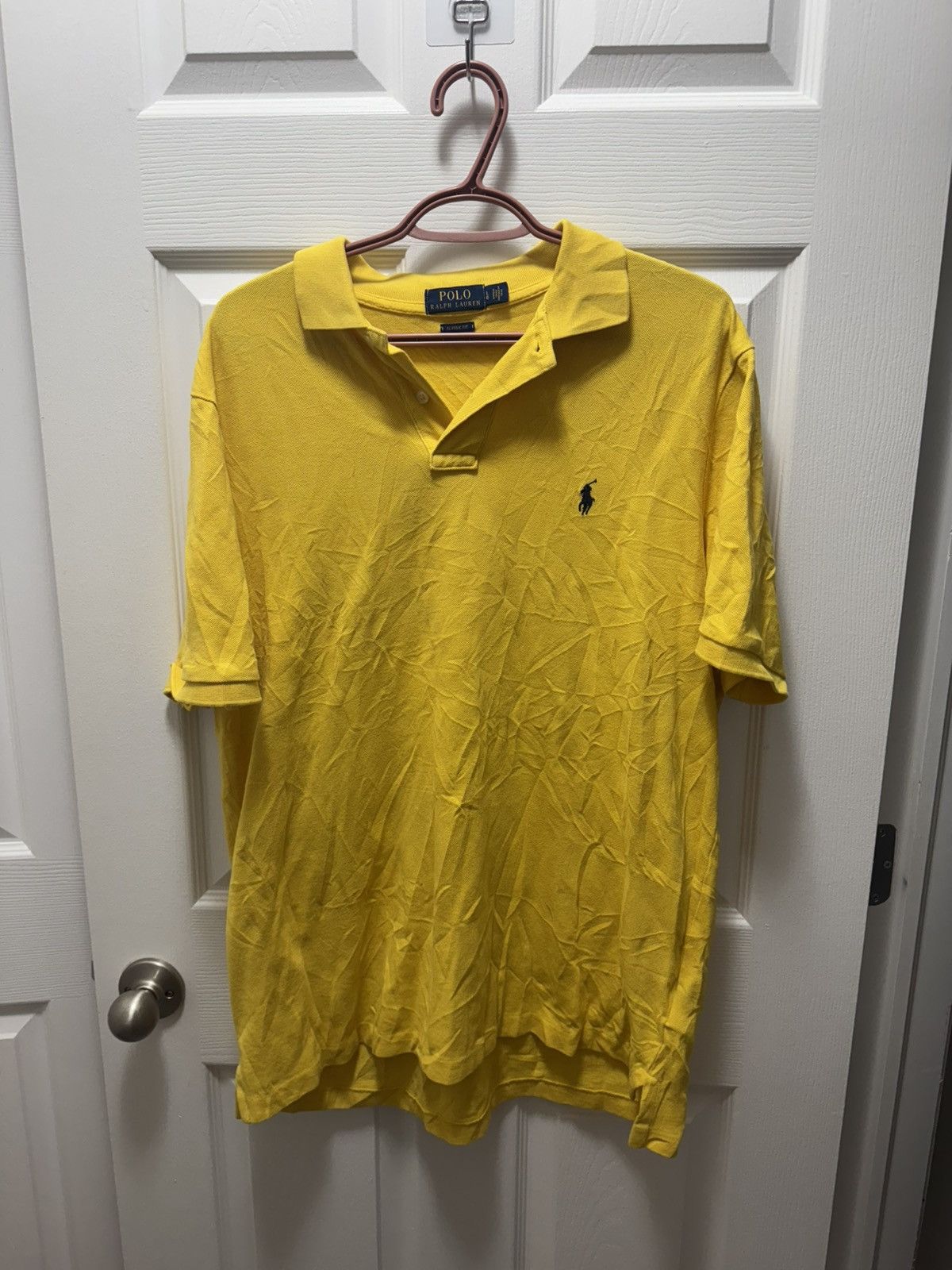 Polo Ralph Lauren Polo Ralph Lauren Vintage Yellow Oversized Polo Shirt Luxury Size US L / EU 52-54 / 3 - 2 Thumbnail