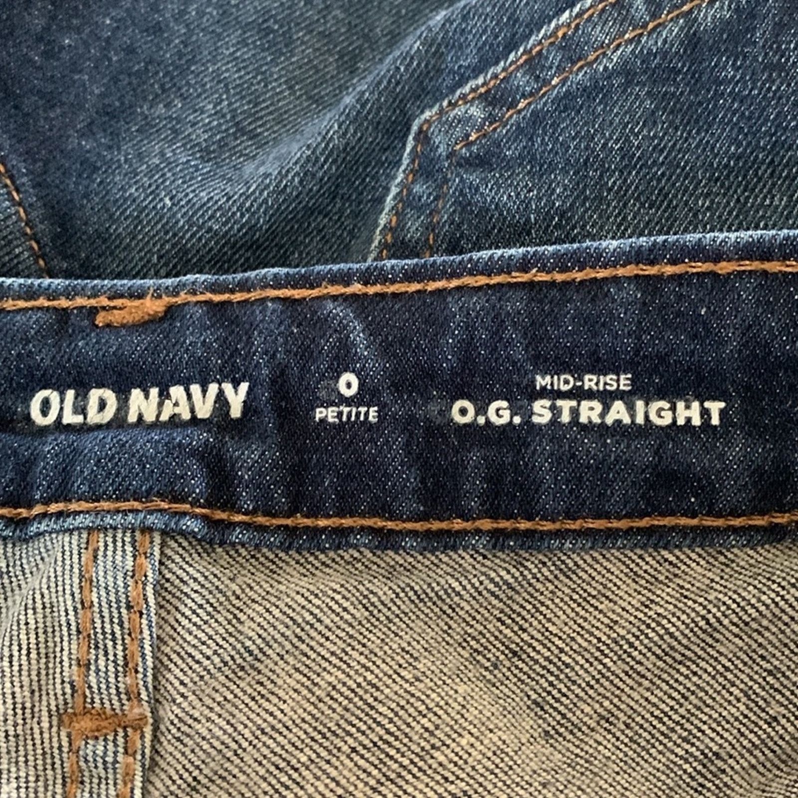 Old Navy Old Navy Women's Size 0P Jeans Mid-Rise O.G. Straight Leg Size 28" / US 6 / IT 42 - 5 Thumbnail