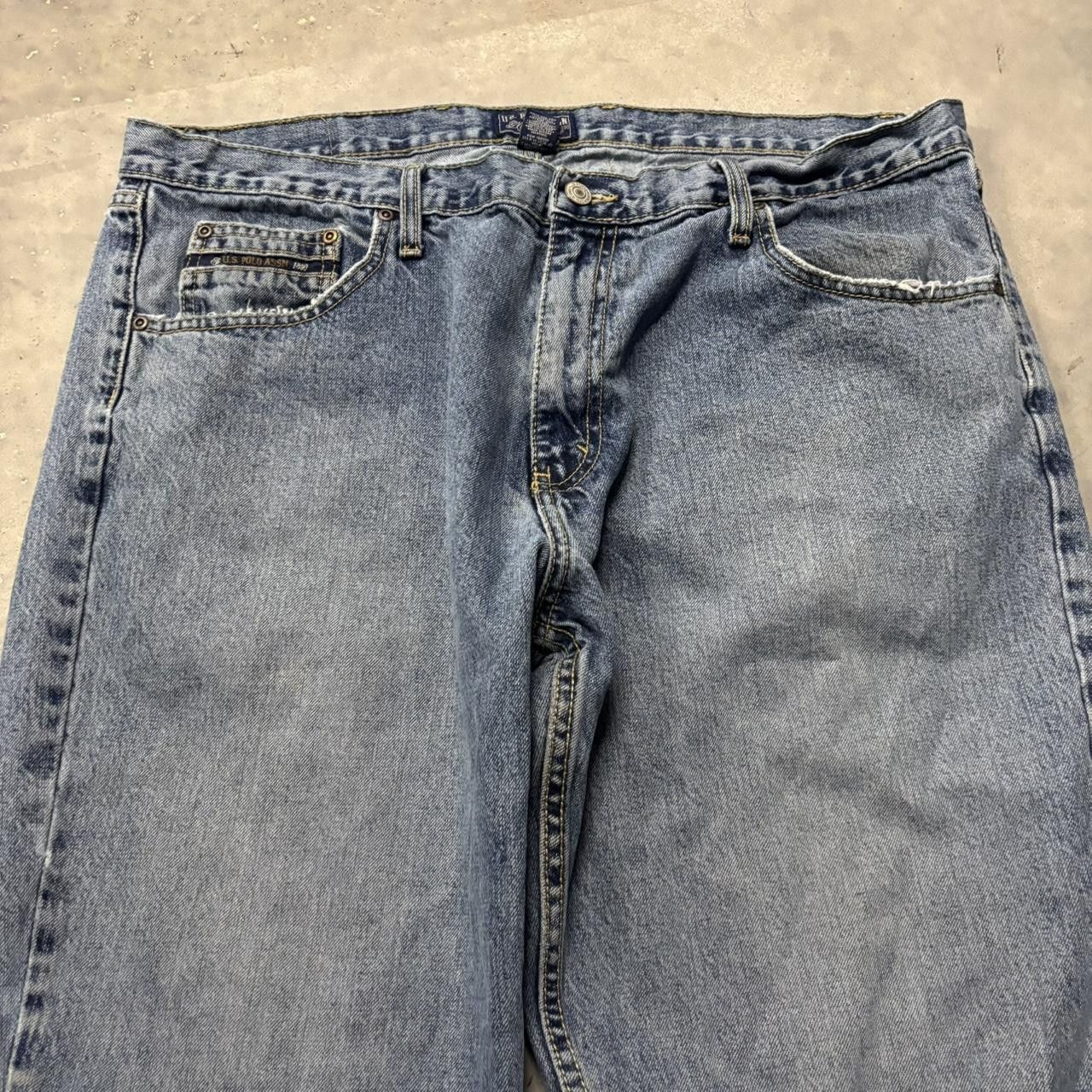 U.S. Polo Assn. × Vintage Crazy Vintage Y2K/2000s Baggy Grunge Medium Wash U.S. Polo Assn. Skater Denim Jeans! Size US 40 / EU 56 - 5 Thumbnail