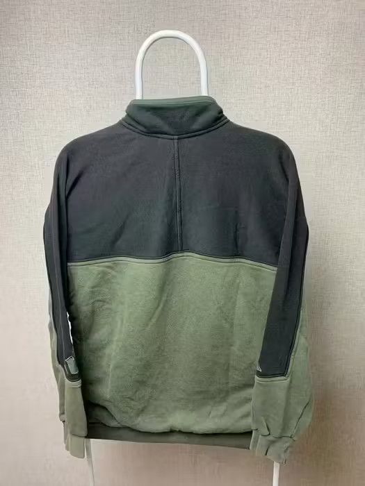 Adidas Adidas sweatshirt 1/4 zip logo sleeve size M khaki black Size US M / EU 48-50 / 2 - 6 Thumbnail