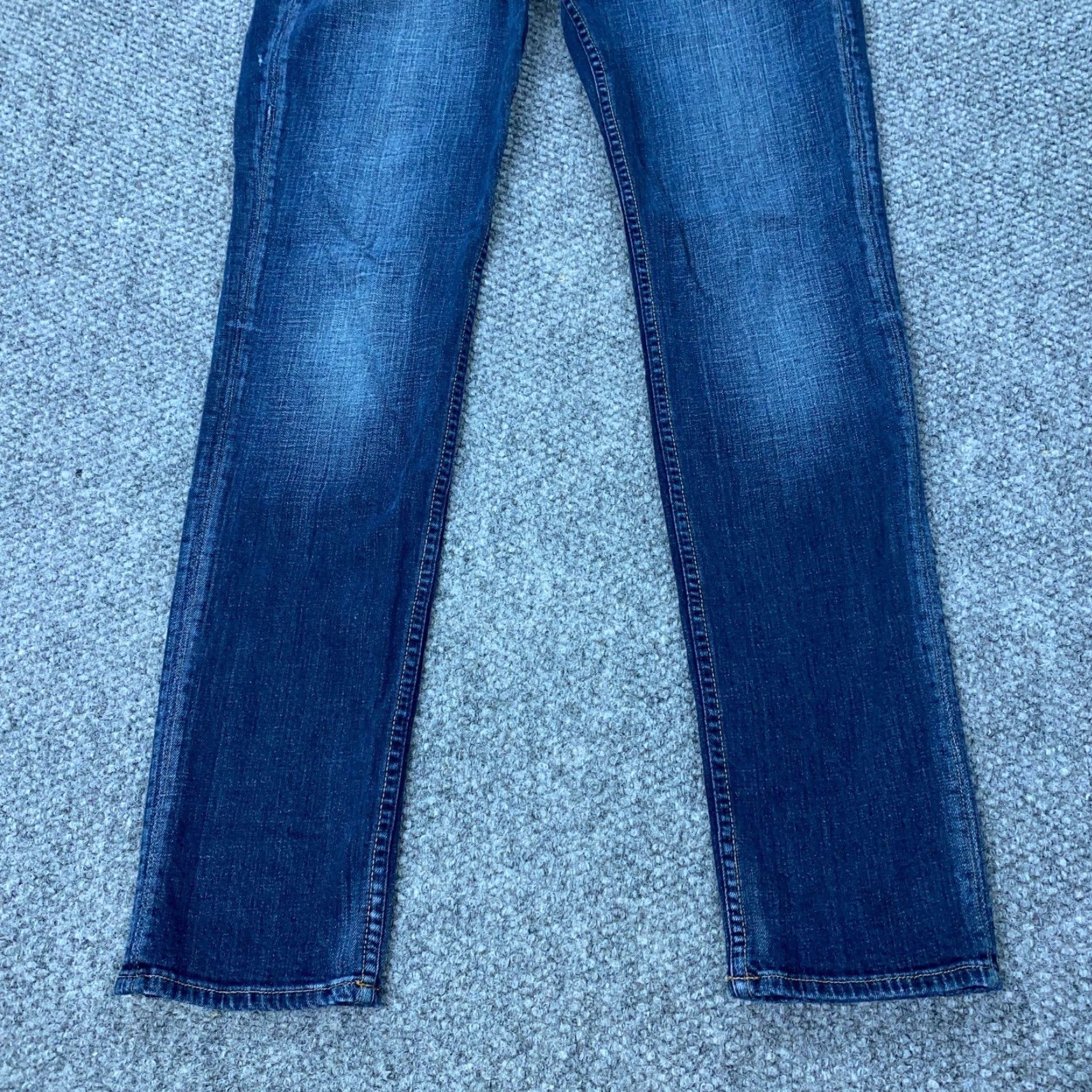Hudson Hudson Jeans Womens 31 Blue 31" Inseam Mid-Rise USA Faded Stretch Collin Flaps Size 33" - 5 Thumbnail