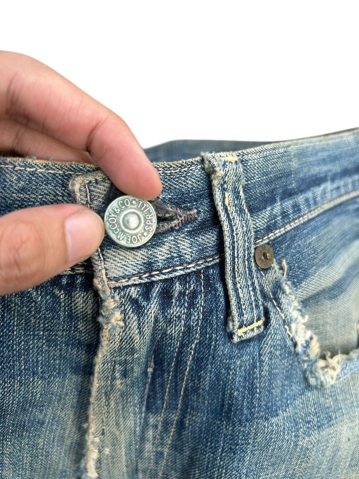 Kapital Vintage Joe McCoy Selvedge Thrashed Repair Denim Jeans Size US 30 / EU 46 - 5 Thumbnail