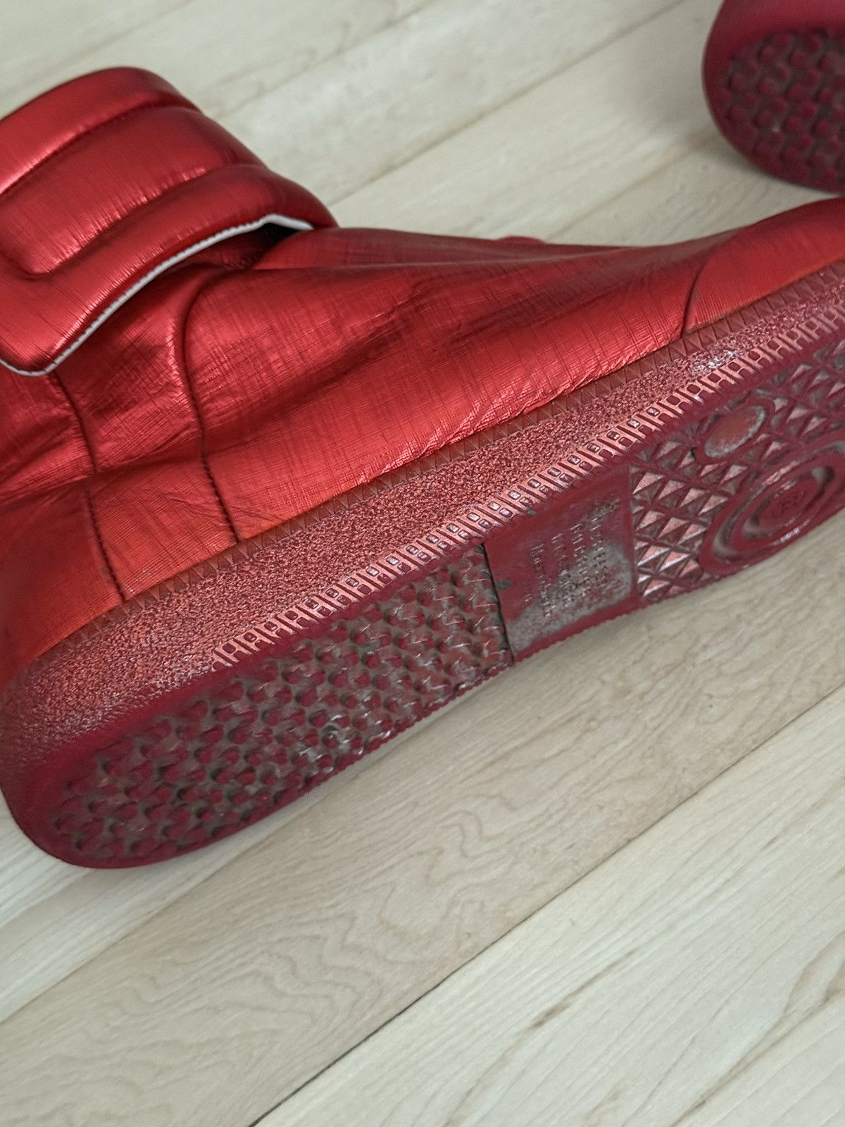 Maison Margiela Maison Margiela Future High Top Sneakers Red Metallic 10 43 Size US 10 / EU 43 - 7 Thumbnail