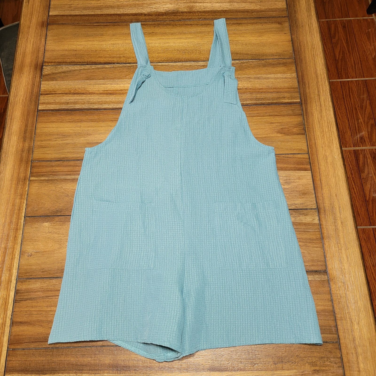 Other Emery Rose Teal Tie Shorts Jumpsuit - Size Large Size 38" / US 16 / IT 52 - 1 Thumbnail
