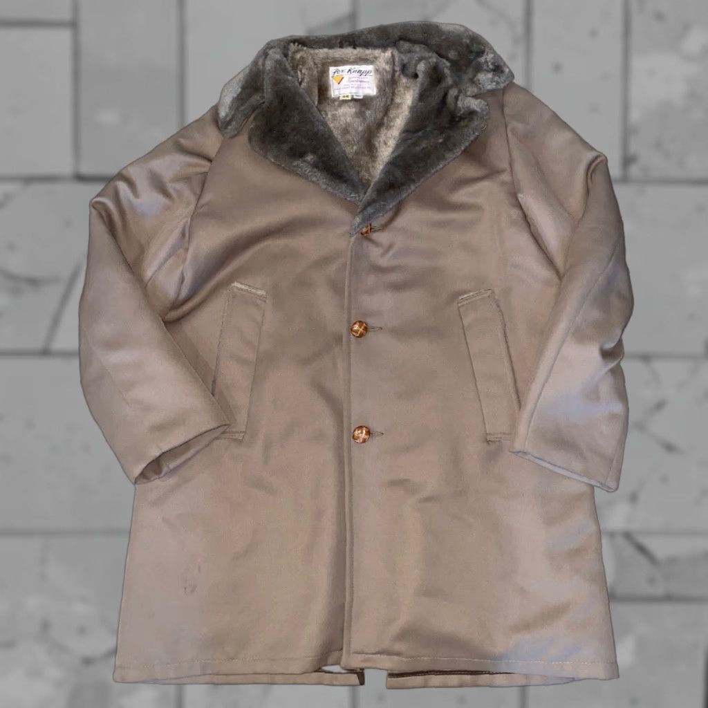 Vintage VINTAGE Fox Knapp Coat Mens Beige Fleece Lined Button Front Size 44 TALL Big & Tall Size US S / EU 44-46 / 1 - 1 Thumbnail